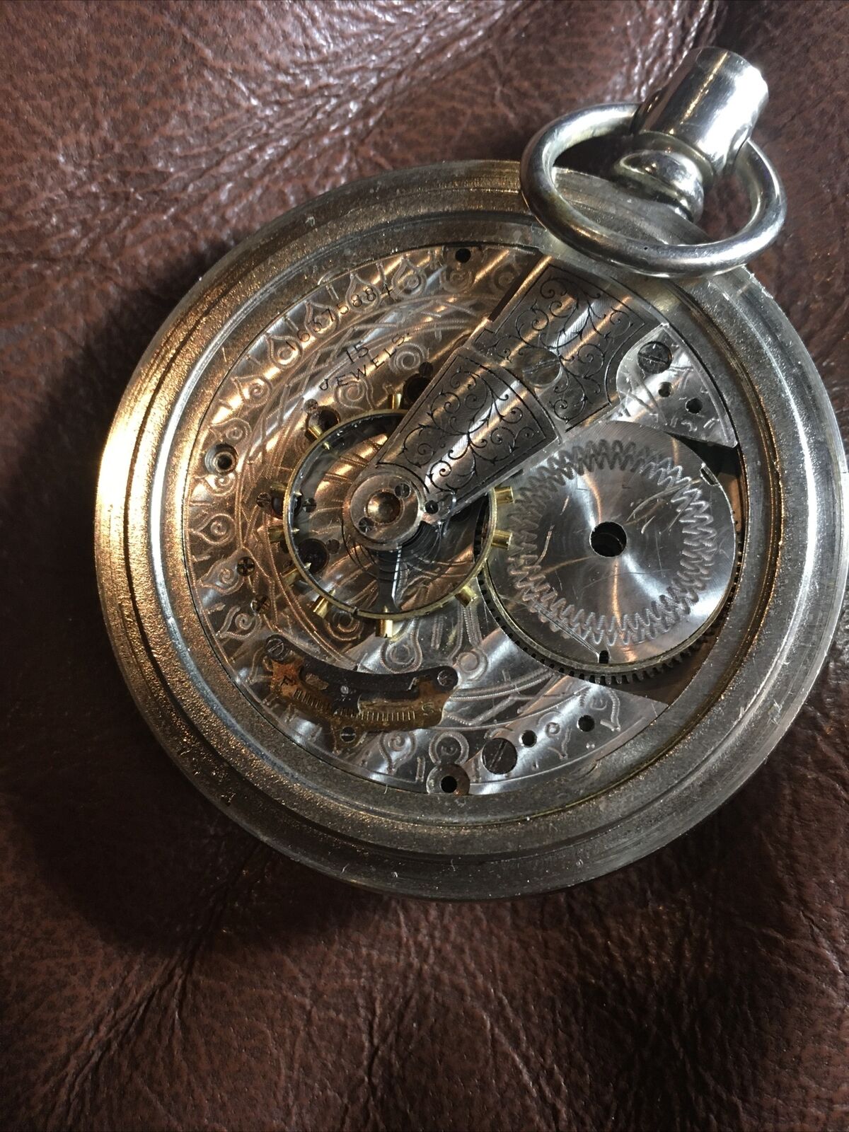 VintageWaltham Early 1900s Pocket Watch Non Working KeystoneWatchCase Silveroid
