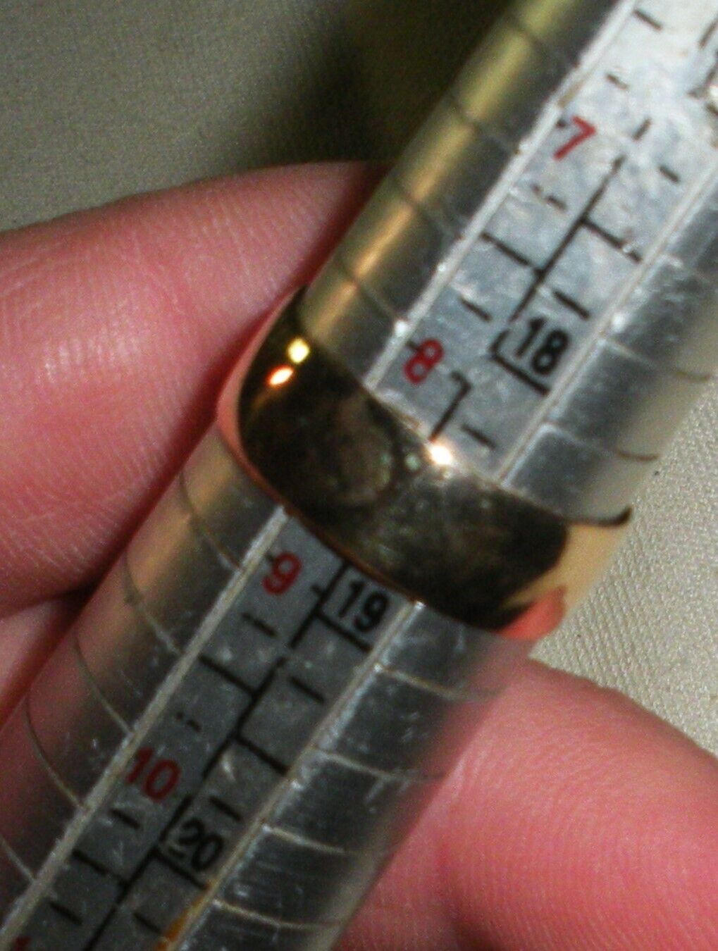 ANTIQUE LATE 1800S 9K-10K YELLOW GOLD WEDDING BAND RING SIZE 8.5 tuvi