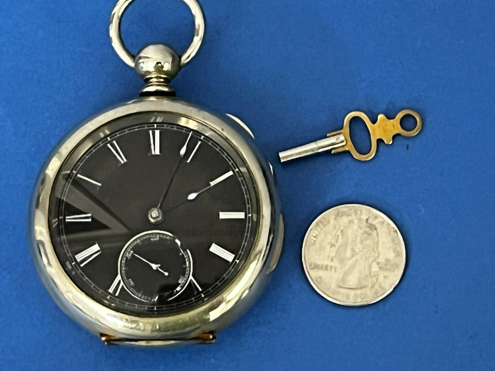 Antique late 1800s Independent Watch Co Fredonia N.Y. Silverode Hunter Case Runs