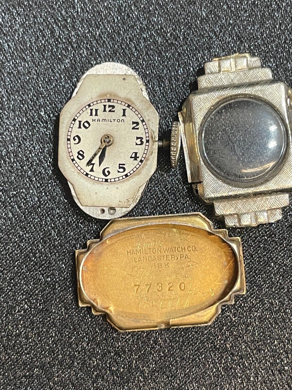 VINTAGE HAMILTON 18k GOLD CASE , 17 JEWELS MOVEMENT  RARE NO STRAP 1900’s Watch