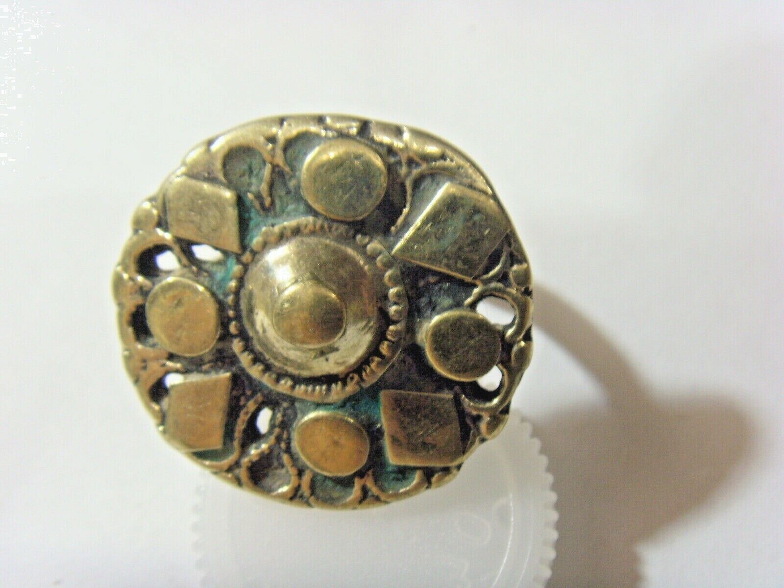 1700s antique nomadic tribal wedding ring size 9 central Asia artifact 50891