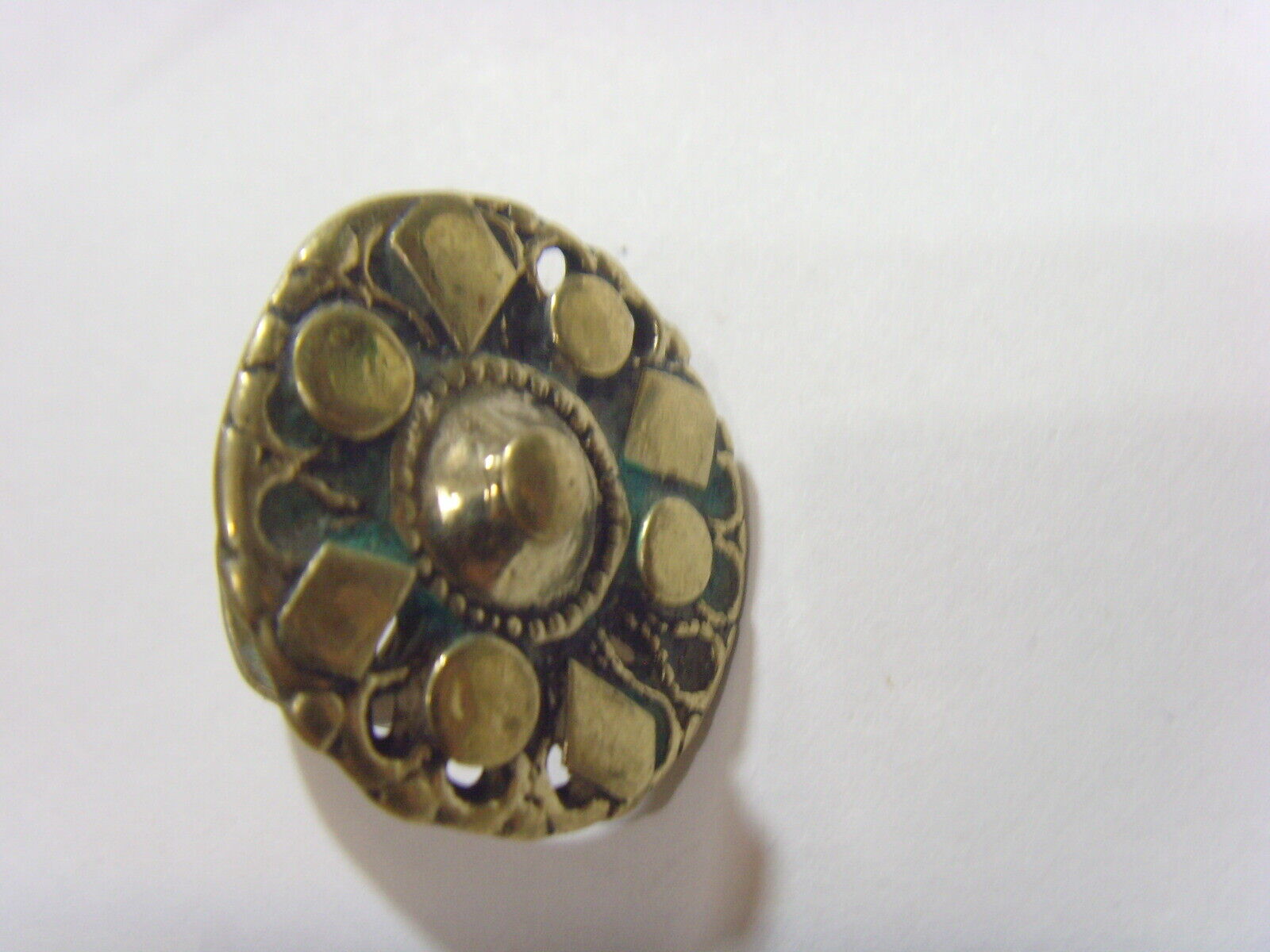 1700s antique nomadic tribal wedding ring size 9 central Asia artifact 50891