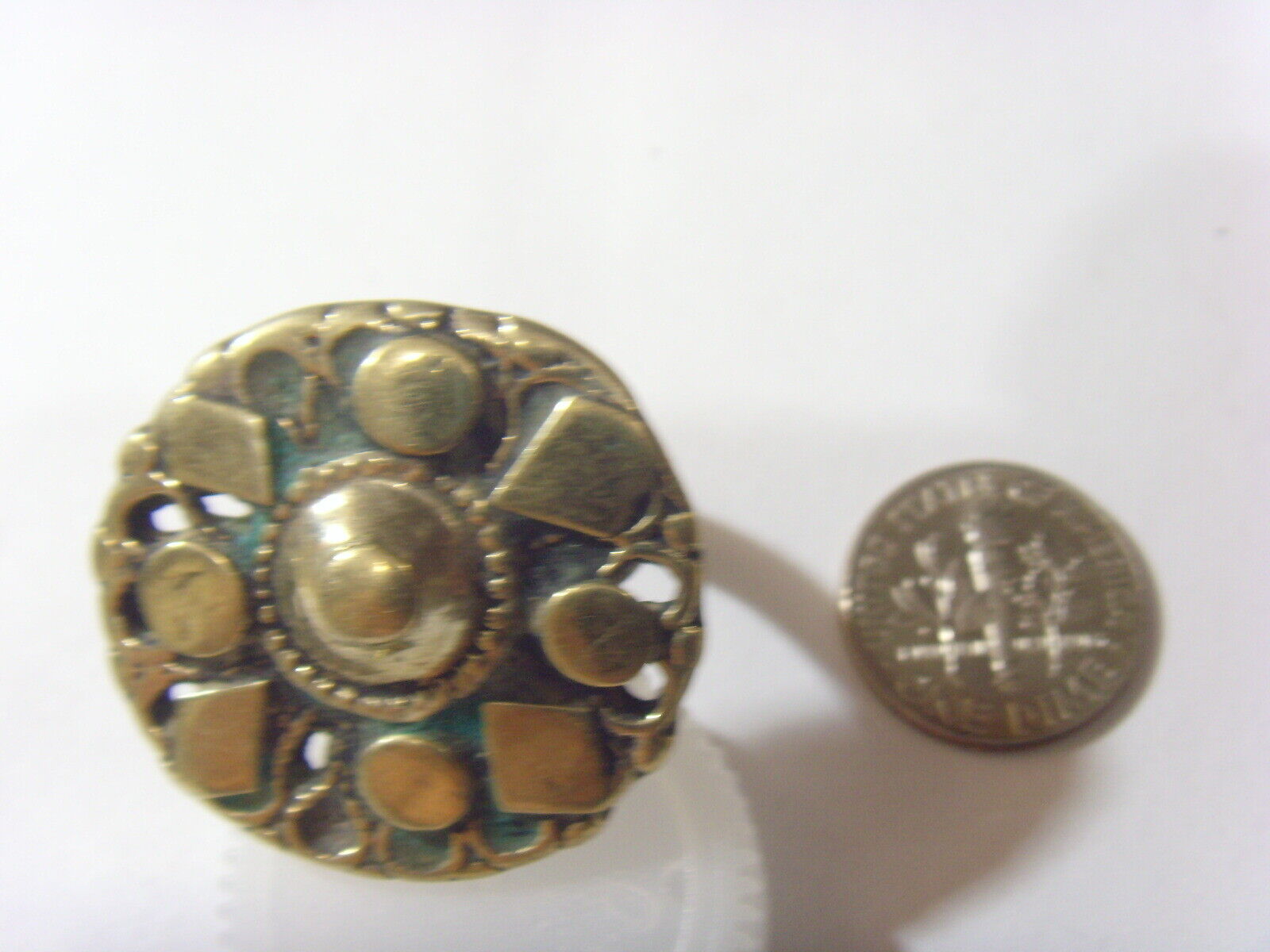 1700s antique nomadic tribal wedding ring size 9 central Asia artifact 50891