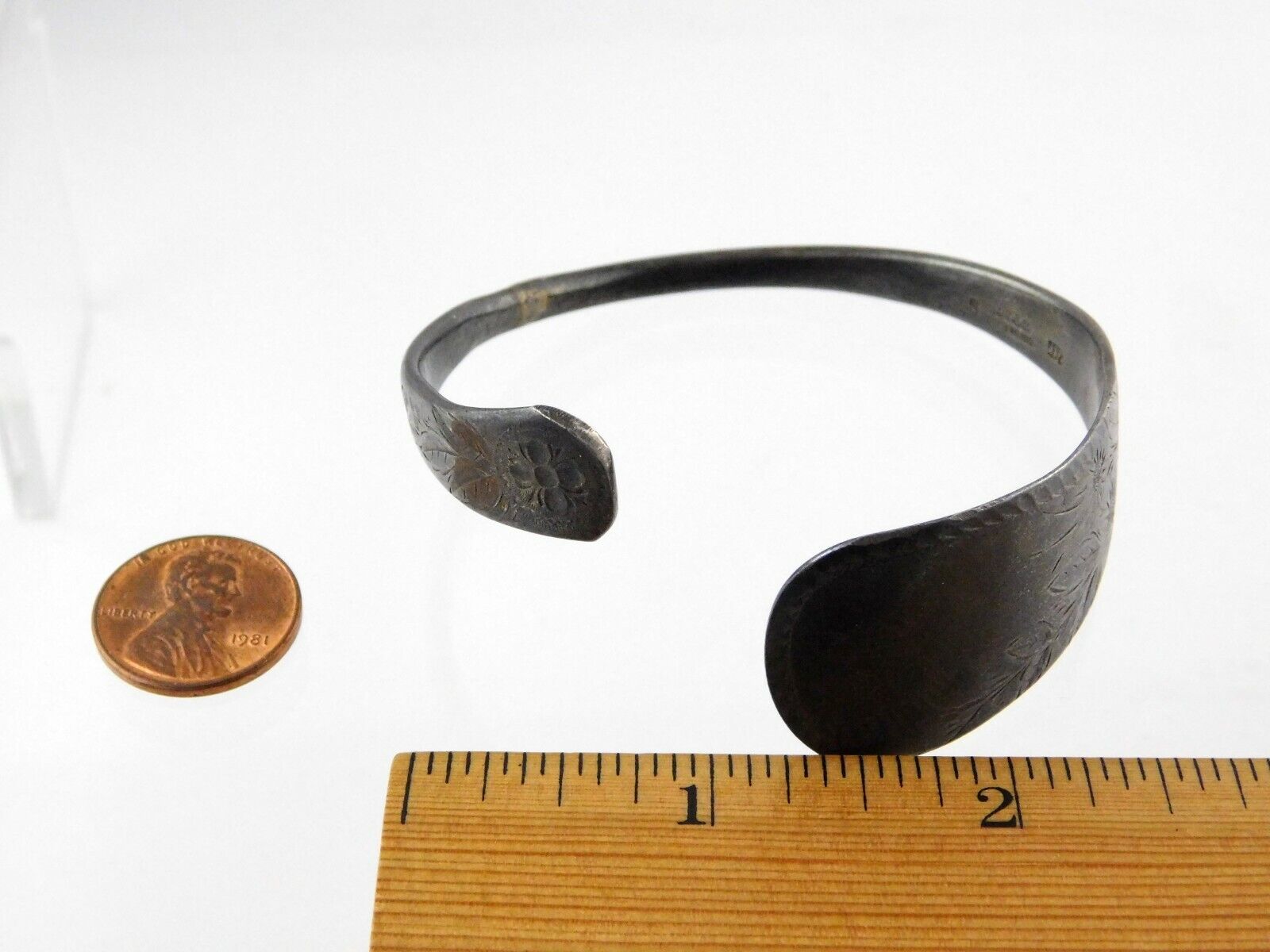 Antique Gorham Sterling Silver Wrap Bracelet Circa Late 1800s Floral Motif 925