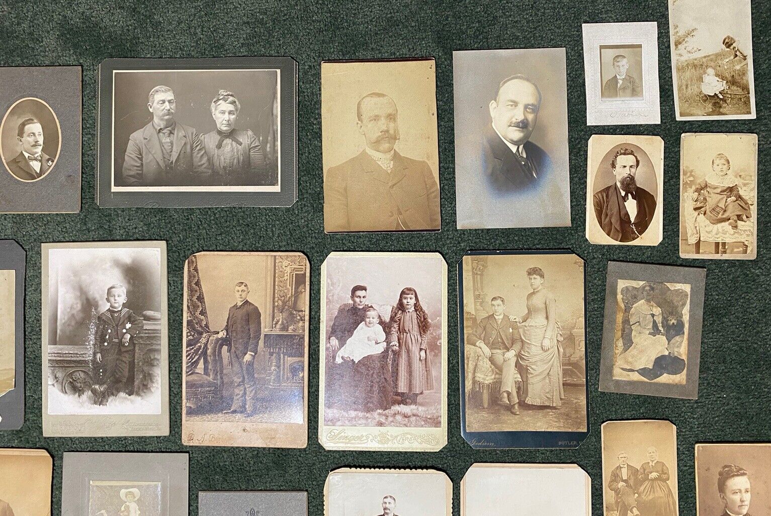 BUTLER PA Large LOT Of Antique Real Photos Cabinet Cards Tintypes 1800s 1 Family