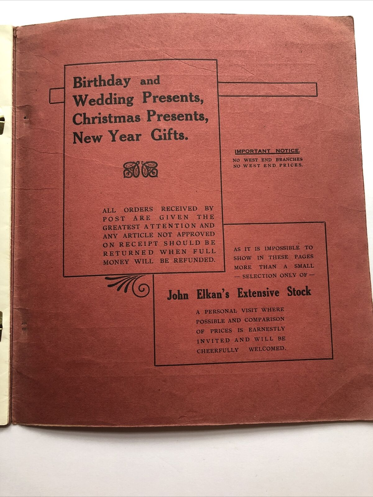 Vintage John Elkan Watch Catalog Brochure England Early 1900s