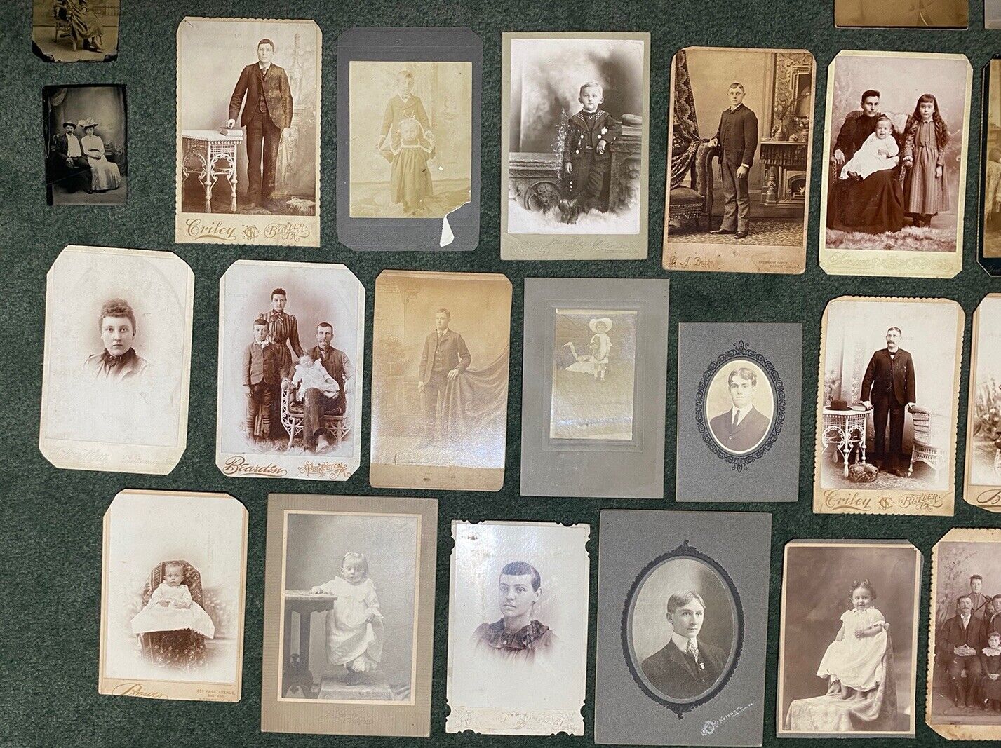 BUTLER PA Large LOT Of Antique Real Photos Cabinet Cards Tintypes 1800s 1 Family