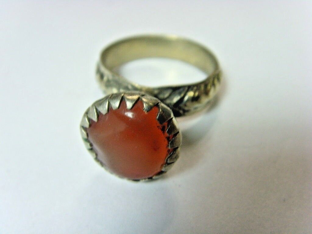 1700s antique Bedouin Nomads tribal ring 8 SZ dagestan religious islamic 50196