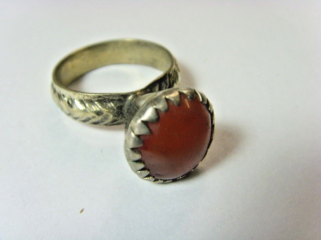 1700s antique Bedouin Nomads tribal ring 8 SZ dagestan religious islamic 50196