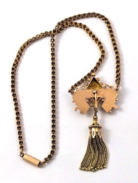 Victorian Necklace in 10k Gold, 1900's, Vintage Jewelry