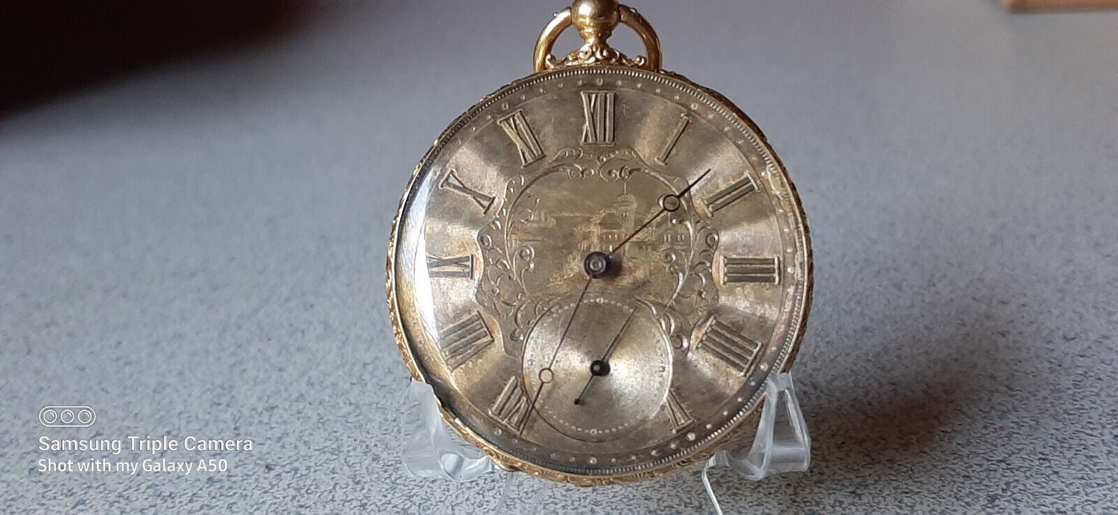 ANTIQUE MJ TOBIAS RARE LATE 1800'S BEN FRANKLIN 18K GOLD KW/KS POCKET WATCH TICS