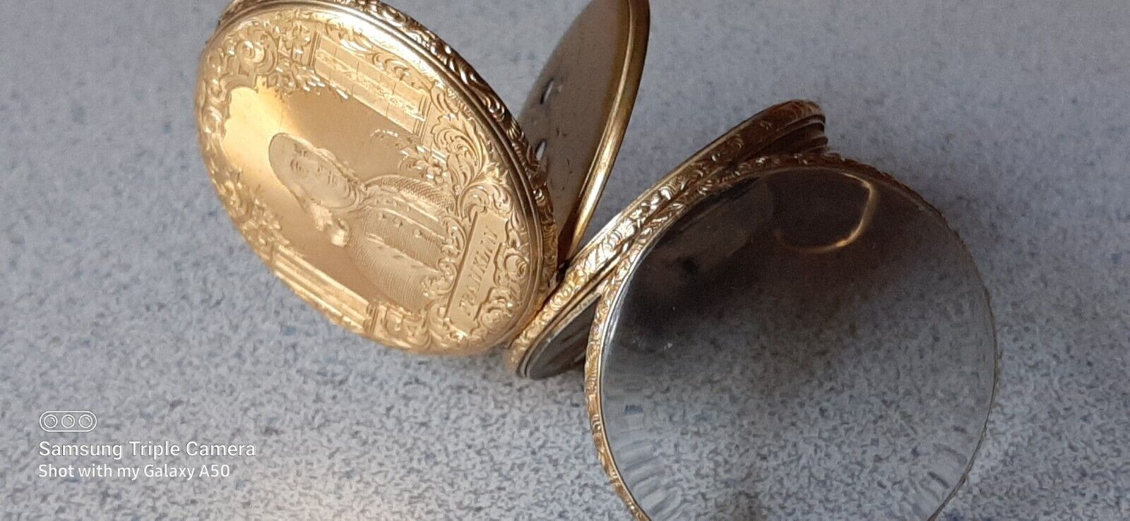 ANTIQUE MJ TOBIAS RARE LATE 1800'S BEN FRANKLIN 18K GOLD KW/KS POCKET WATCH TICS