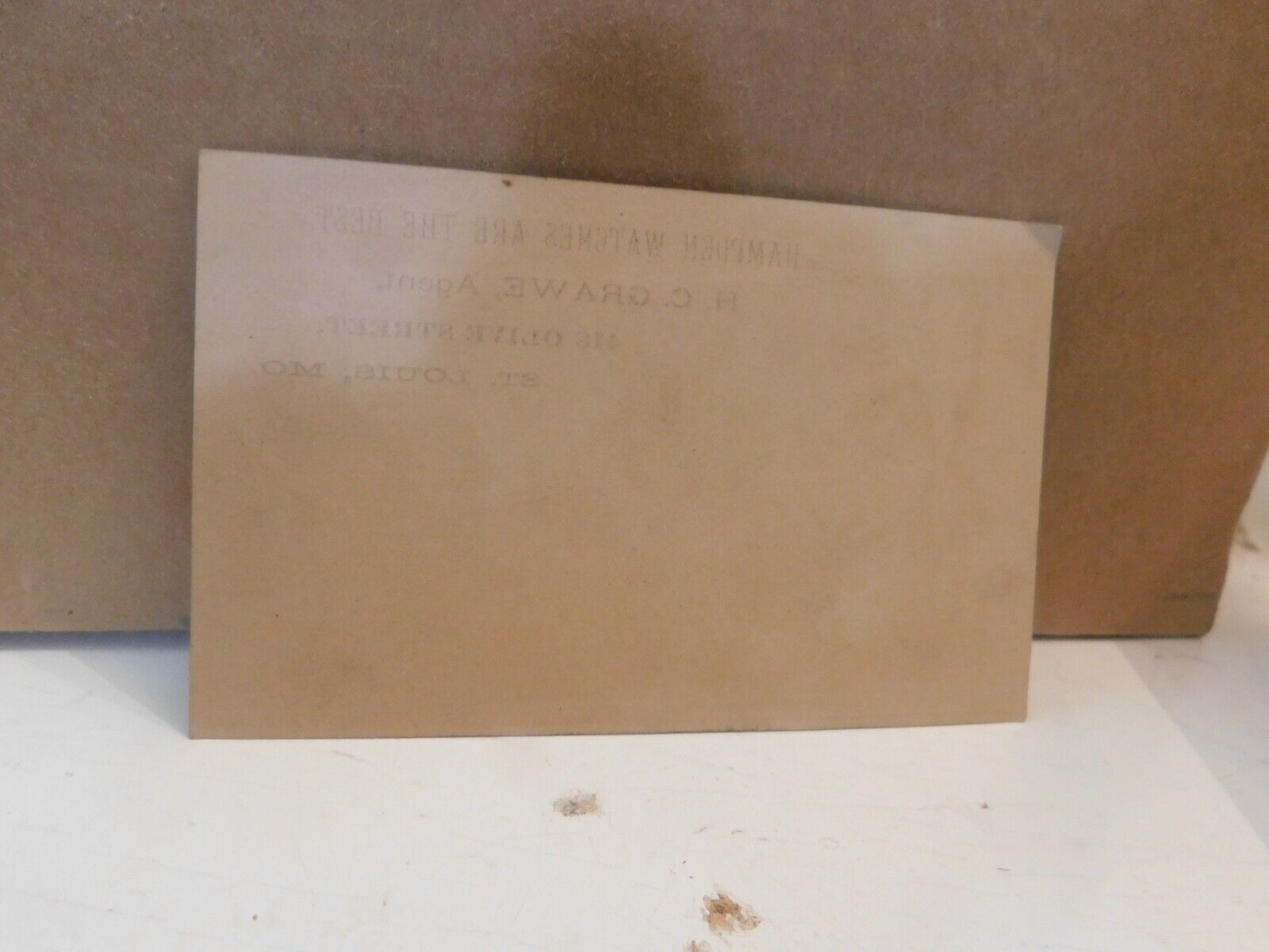 1800's Trade Card Bird, Flower Butterfly Hampden Watches