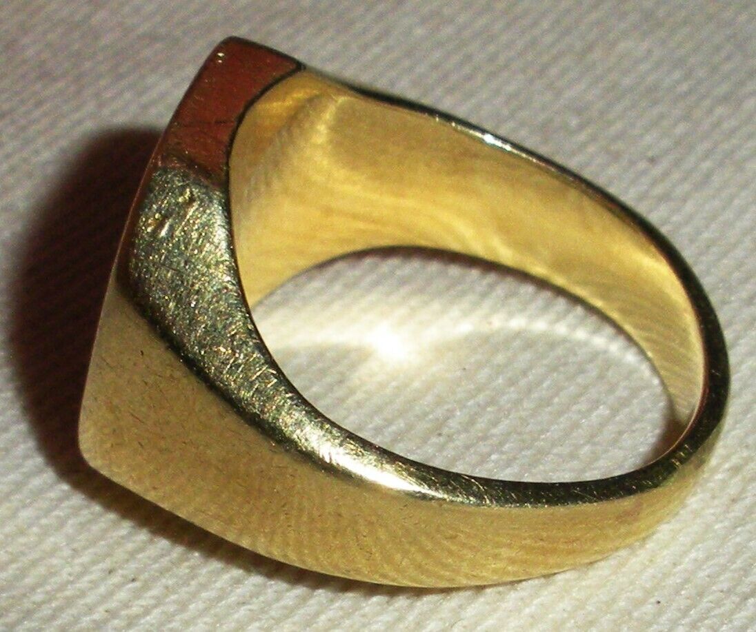 ANTIQUE 1800s VICTORIAN 14K GOLD HORSE EQUESTRIAN CREST SIGNET RING SIZE 7 tuvi