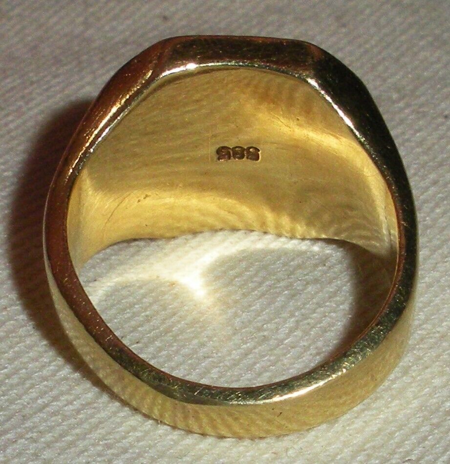 ANTIQUE 1800s VICTORIAN 14K GOLD HORSE EQUESTRIAN CREST SIGNET RING SIZE 7 tuvi