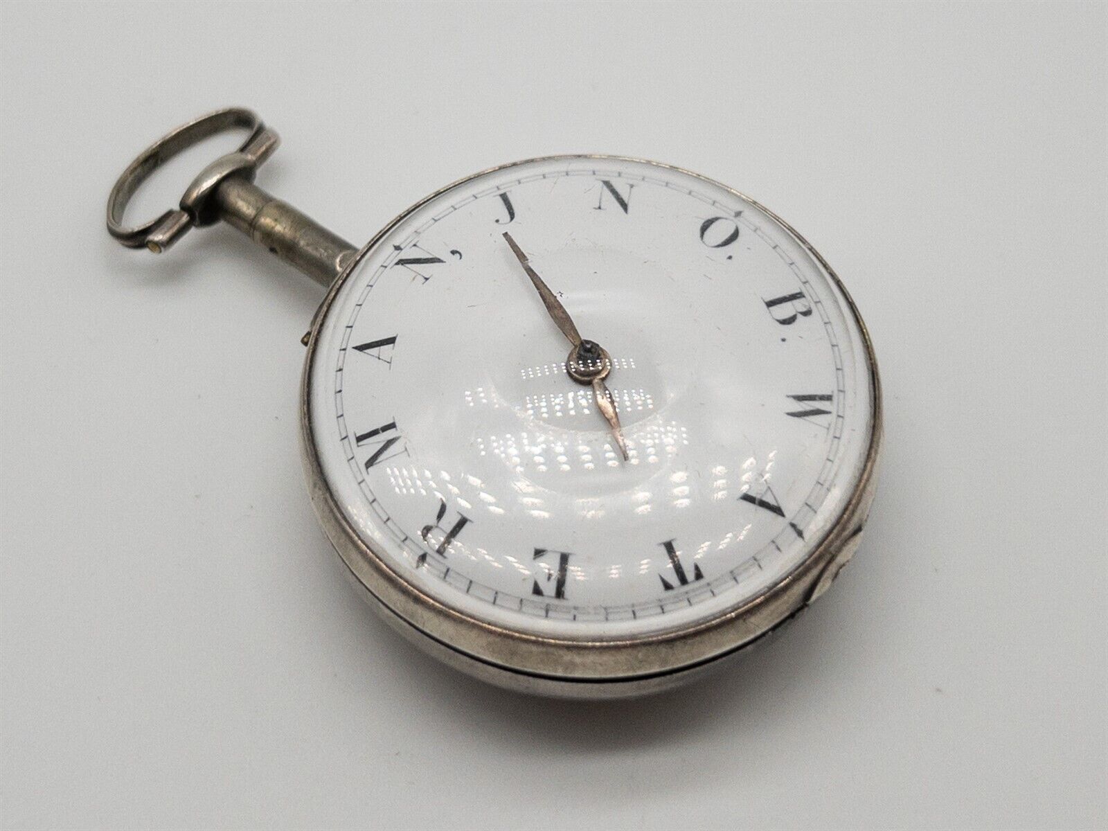 Antique 1700s KEY WIND James Staples Langrish Odiham England POCKET WATCH RARE