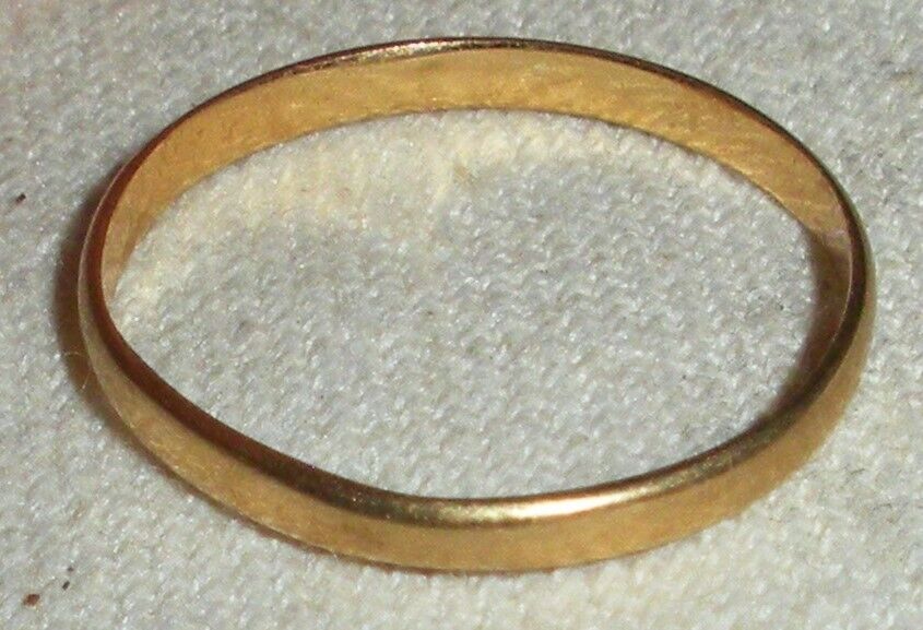 ANTIQUE LATE 1800S -EARLY 1900S 18K GOLD WEDDING BAND RING SIZE 6 tuvi