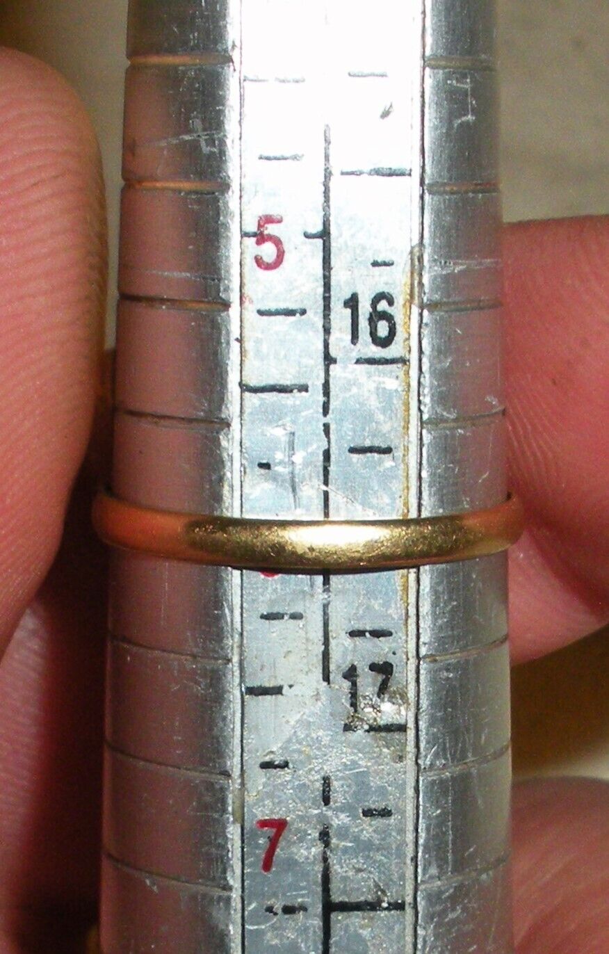 ANTIQUE LATE 1800S -EARLY 1900S 18K GOLD WEDDING BAND RING SIZE 6 tuvi