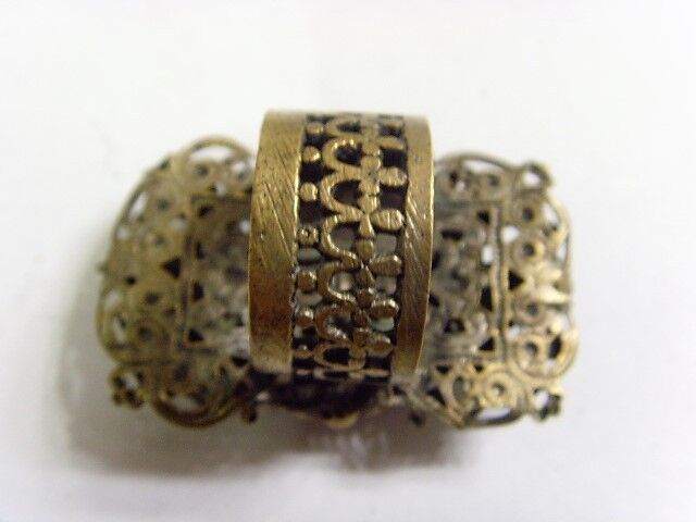 1700s antique ooak rare large ornate lapis tile ring 8 size 50224