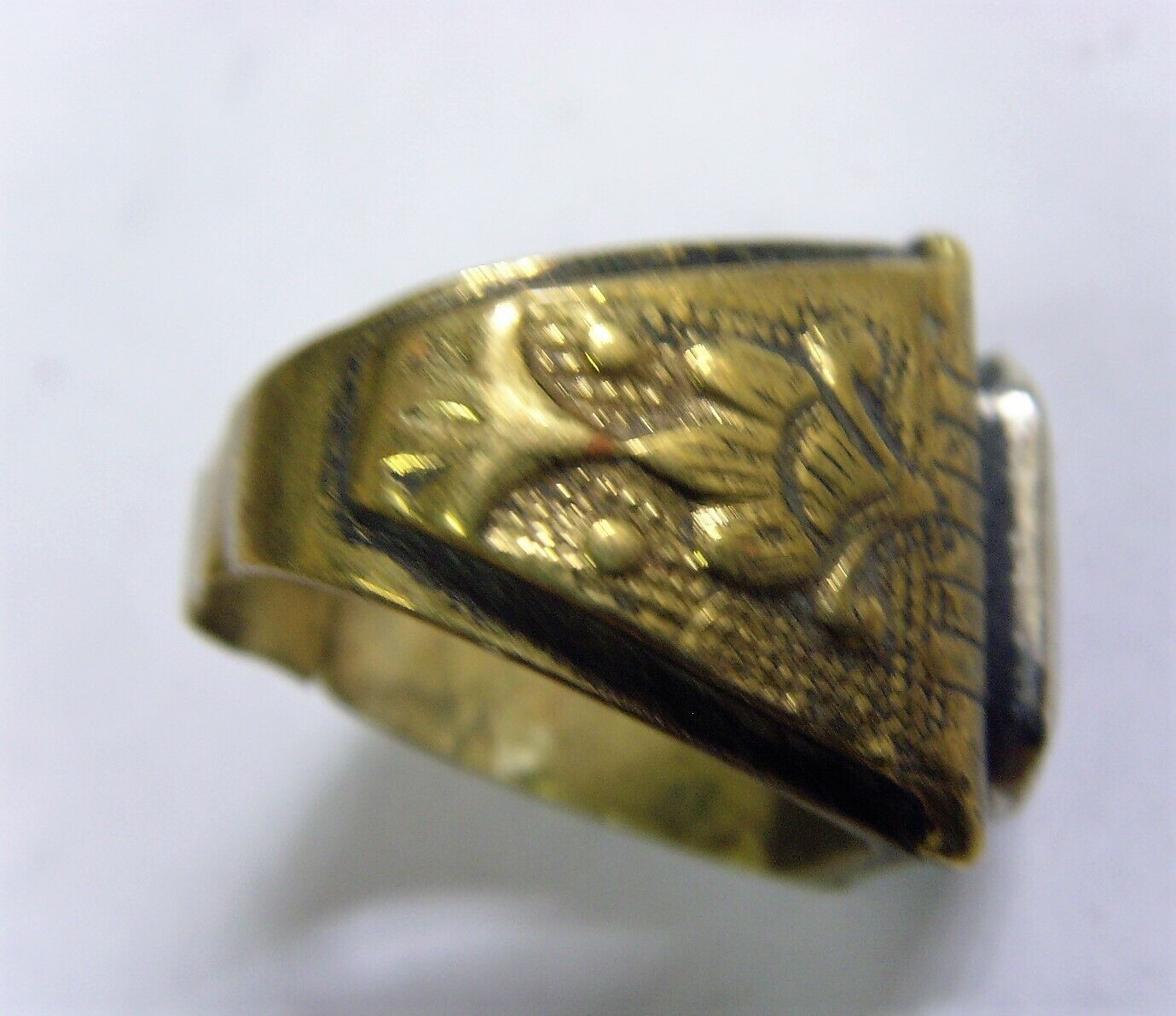 1800s scarce antique Nomads tribal wedding ring 8 sz ethnic dagestan 50798