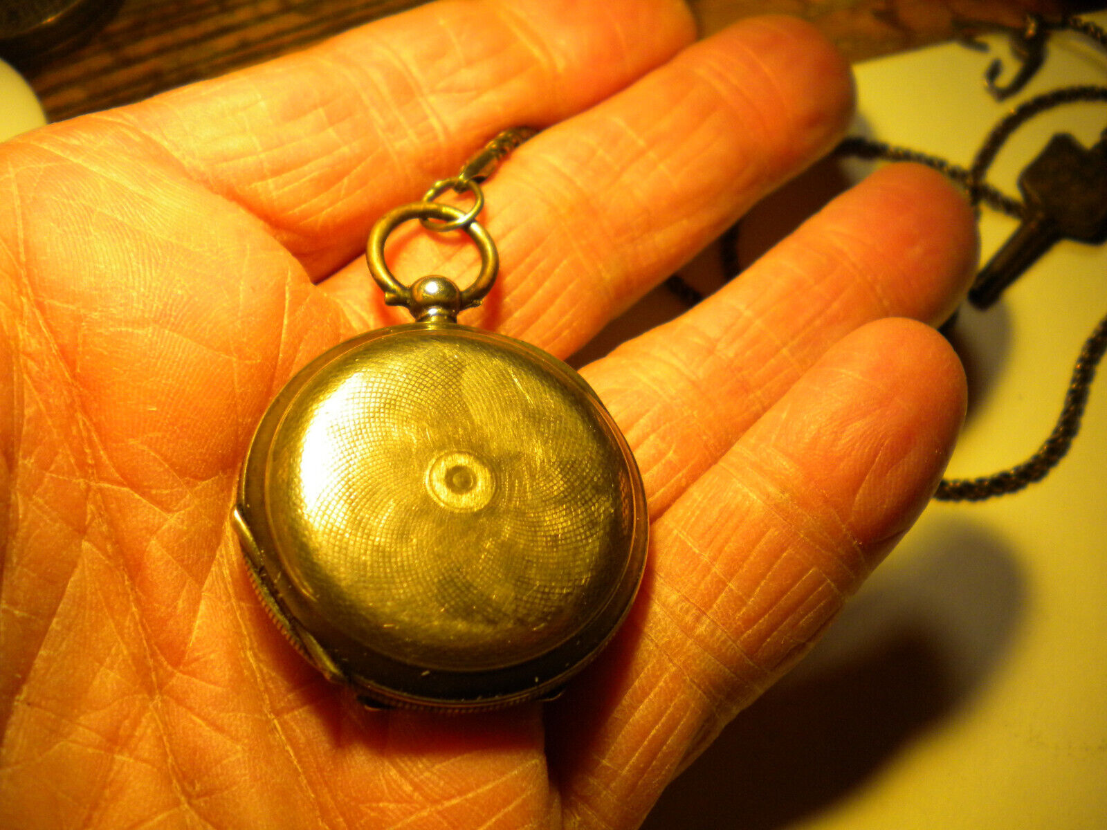 SCARCE-CHINESE MADE-1800S--SOLID SILVER KEYWIND POCKETWATCH -ALEX ROSS