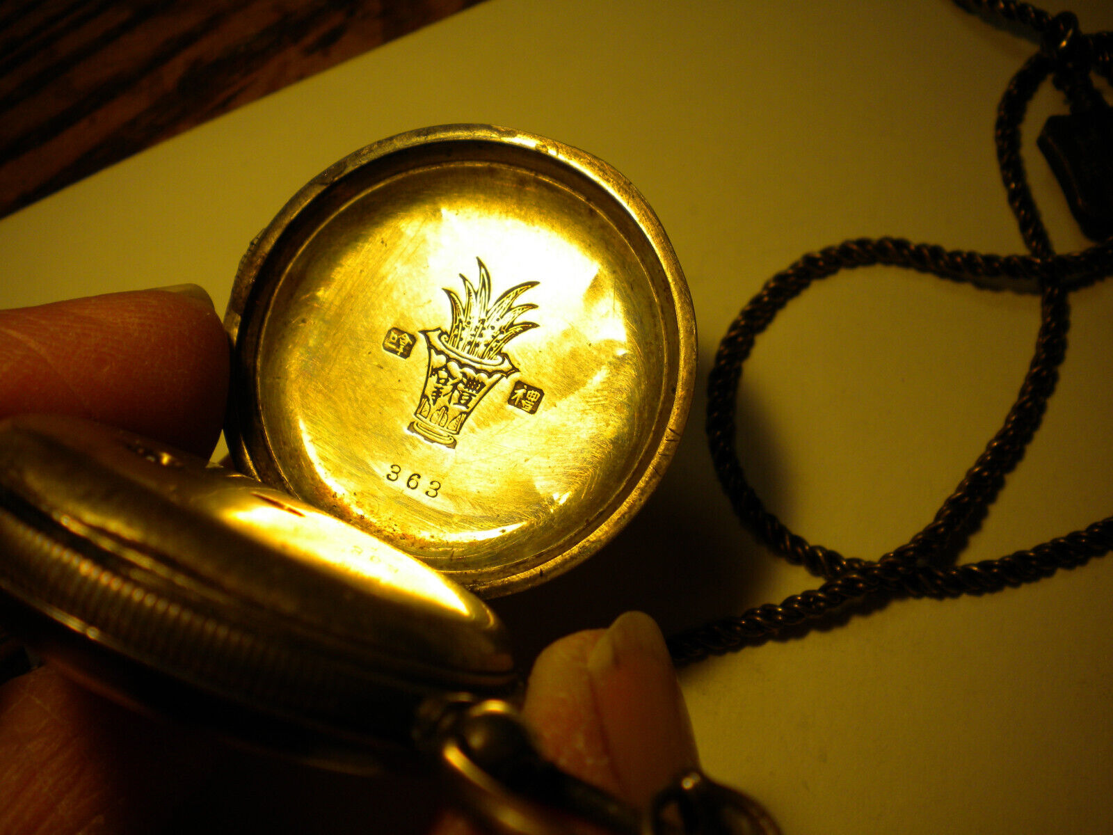 SCARCE-CHINESE MADE-1800S--SOLID SILVER KEYWIND POCKETWATCH -ALEX ROSS