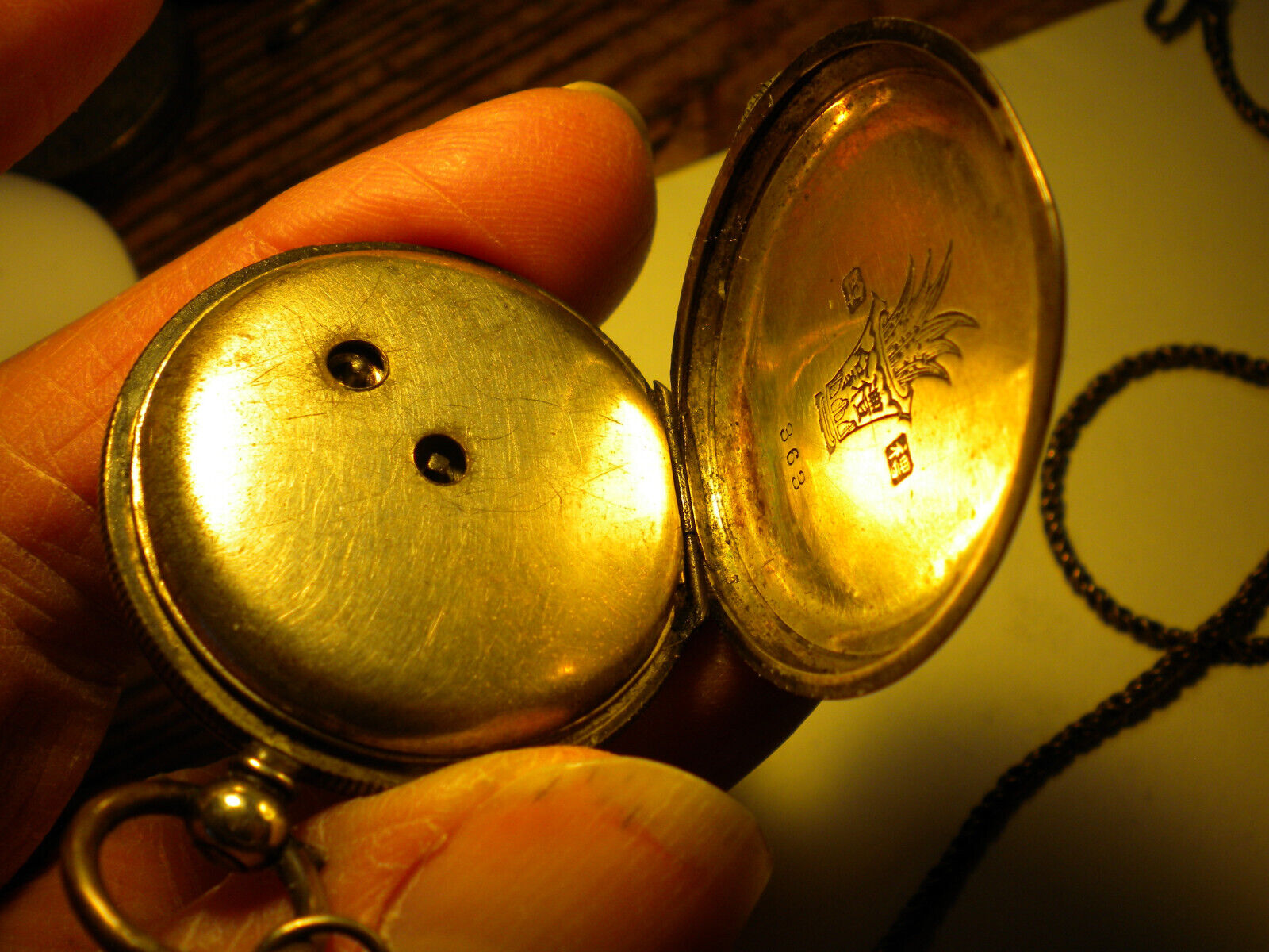 SCARCE-CHINESE MADE-1800S--SOLID SILVER KEYWIND POCKETWATCH -ALEX ROSS
