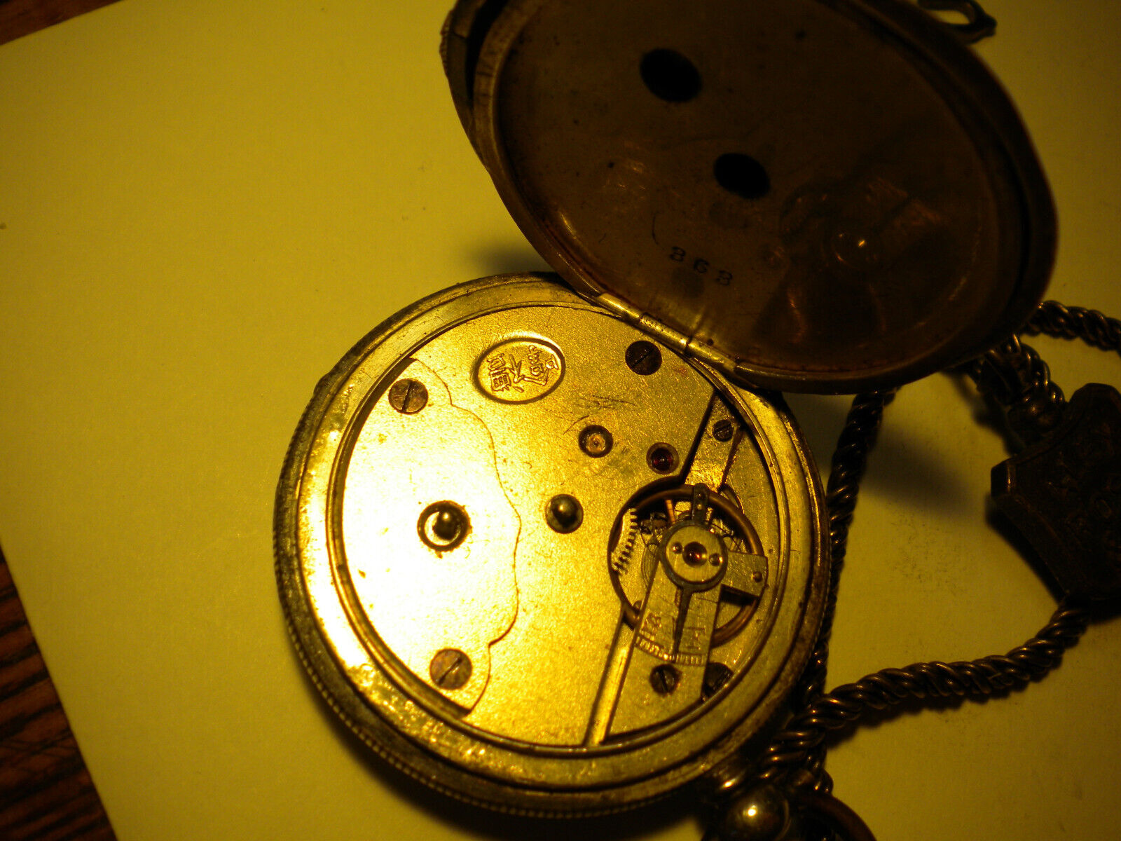 SCARCE-CHINESE MADE-1800S--SOLID SILVER KEYWIND POCKETWATCH -ALEX ROSS