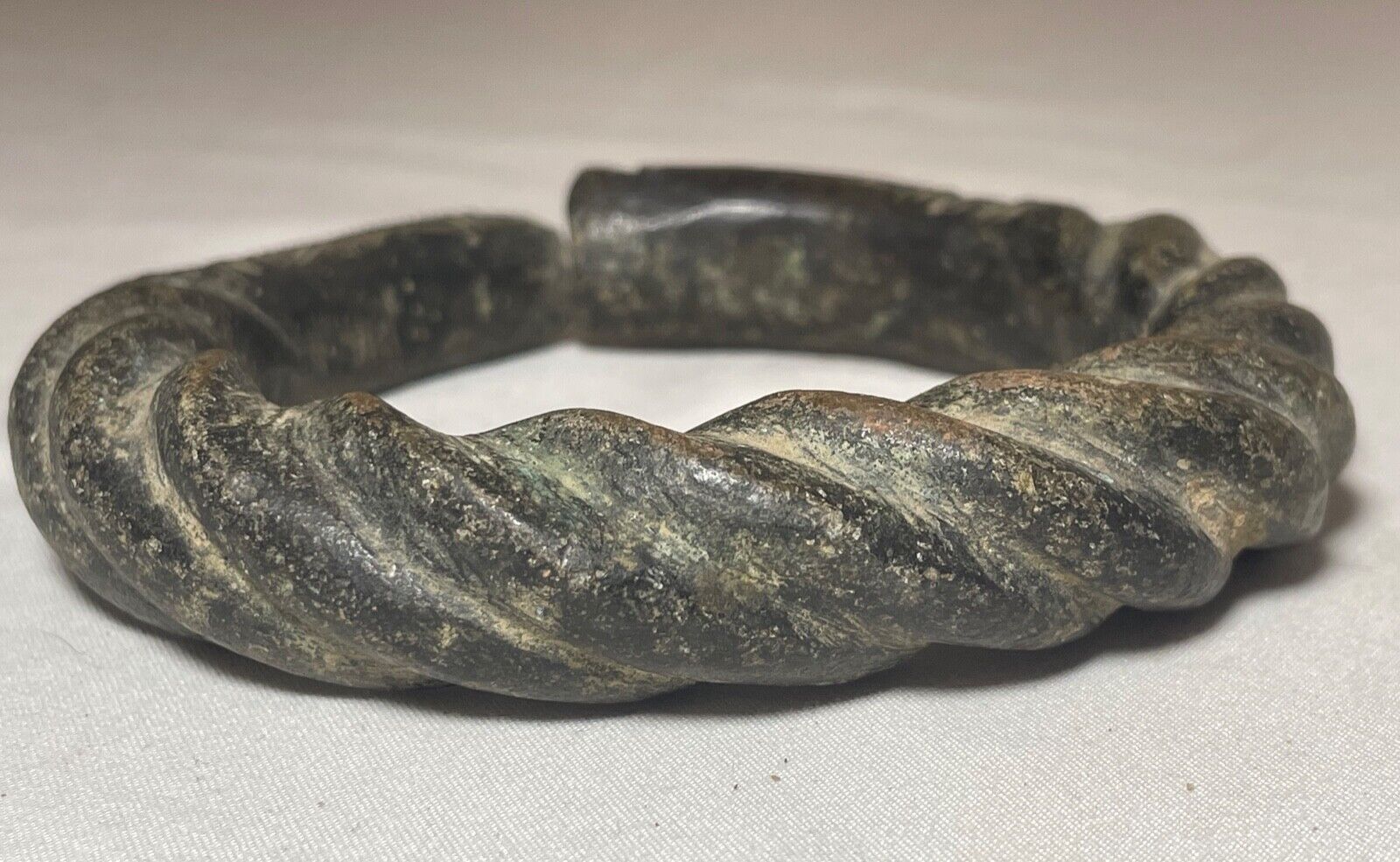 rare 1800's Antique African Niger Baoulé Dogon Bronze Manilla Currency Bracelet+