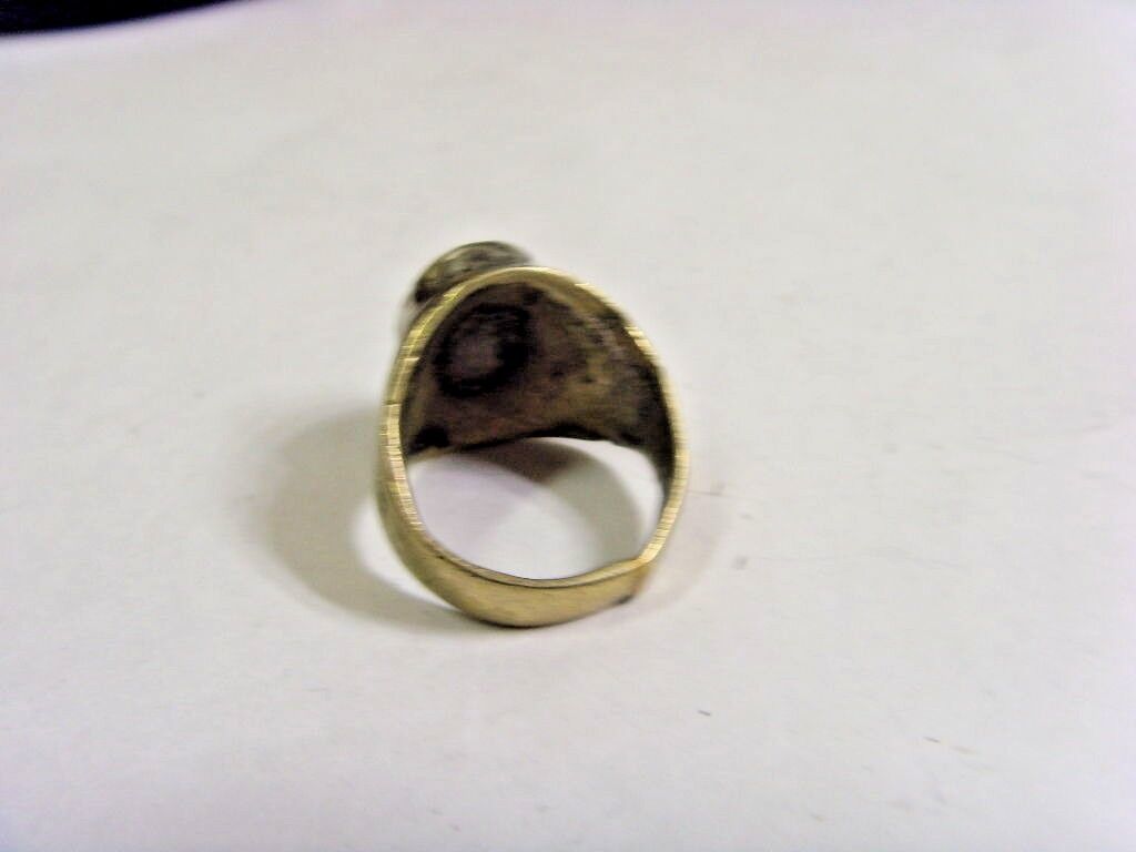 1800s antique Islamic Nomads tribal ring 7 size central Asia religious 48198