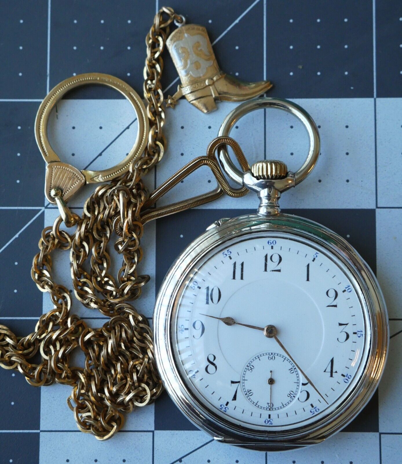 Vintage 1900's IWC International Watch Co. Schaffhausen Silver Antique Pocket...