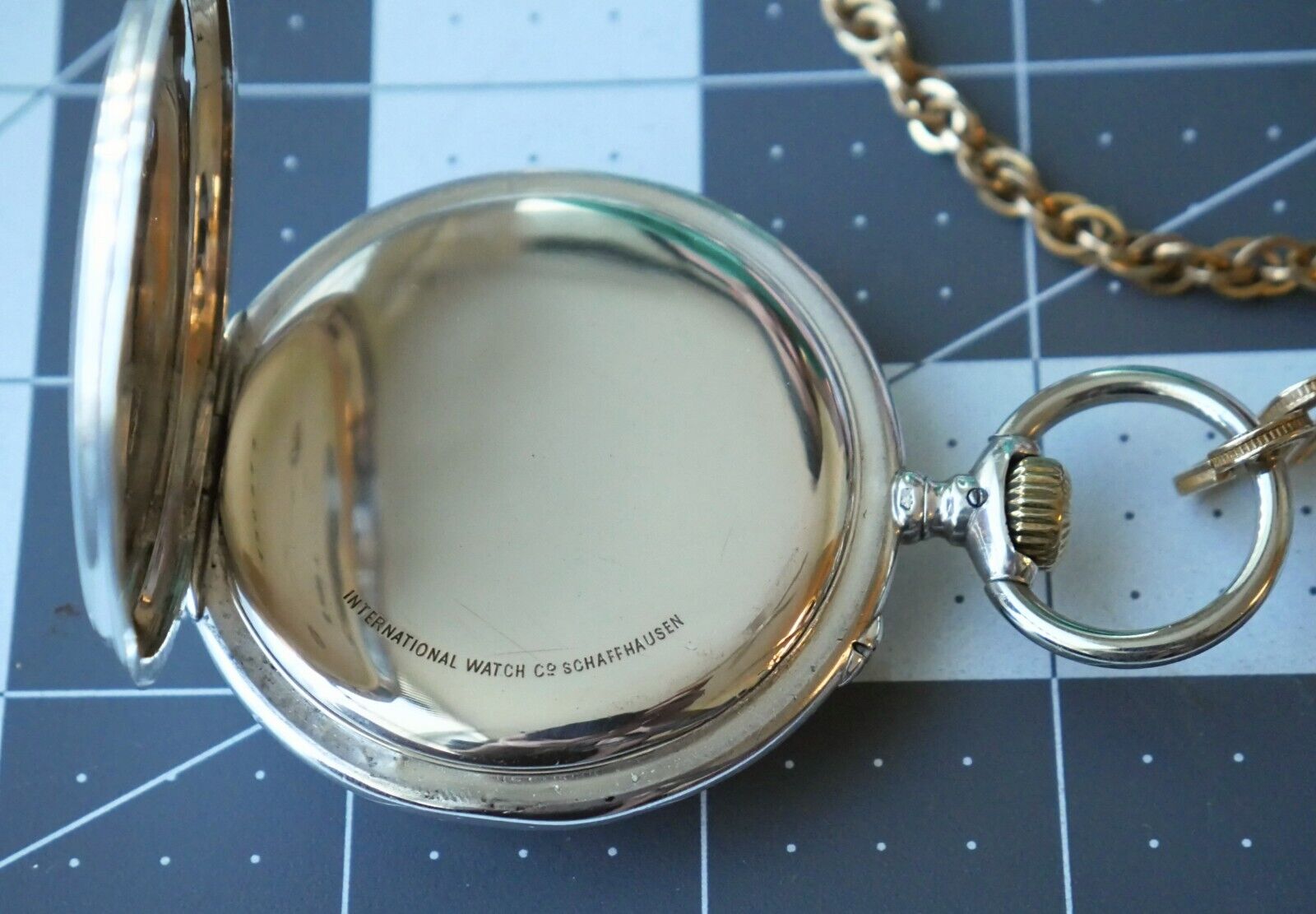 Vintage 1900's IWC International Watch Co. Schaffhausen Silver Antique Pocket...