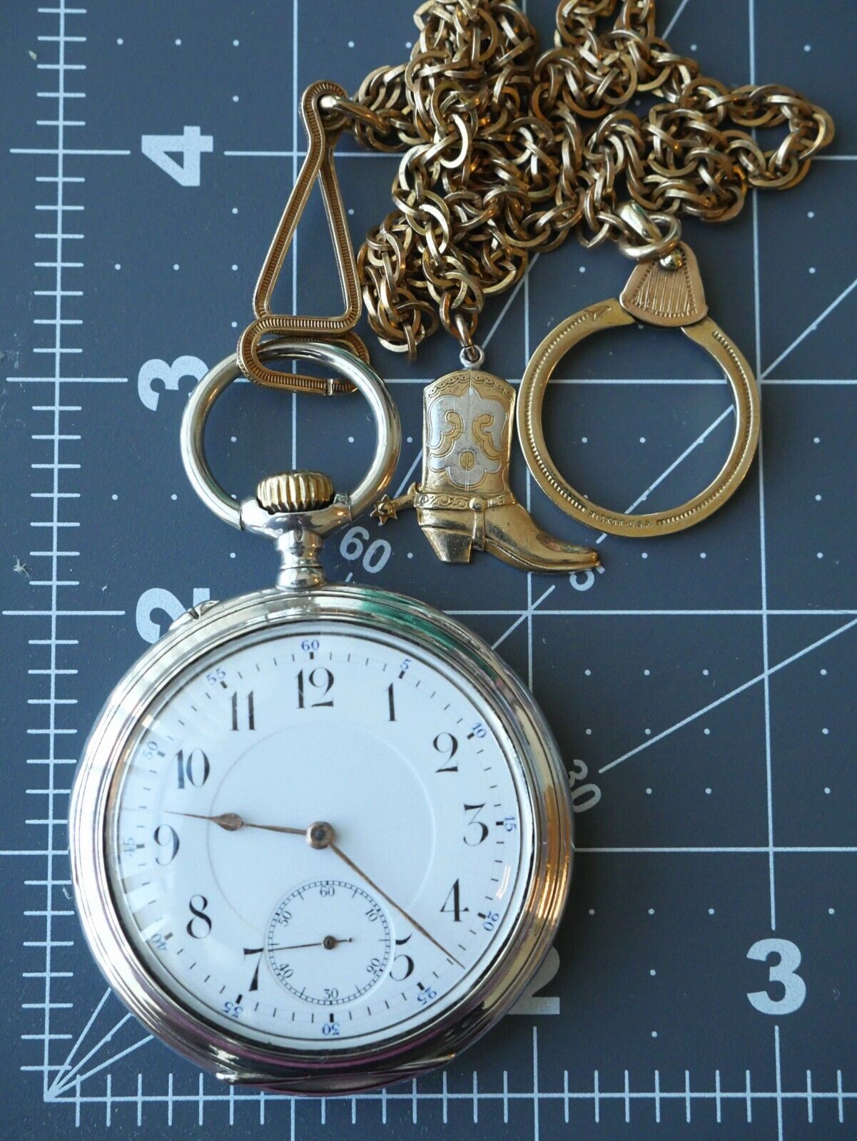 Vintage 1900's IWC International Watch Co. Schaffhausen Silver Antique Pocket...