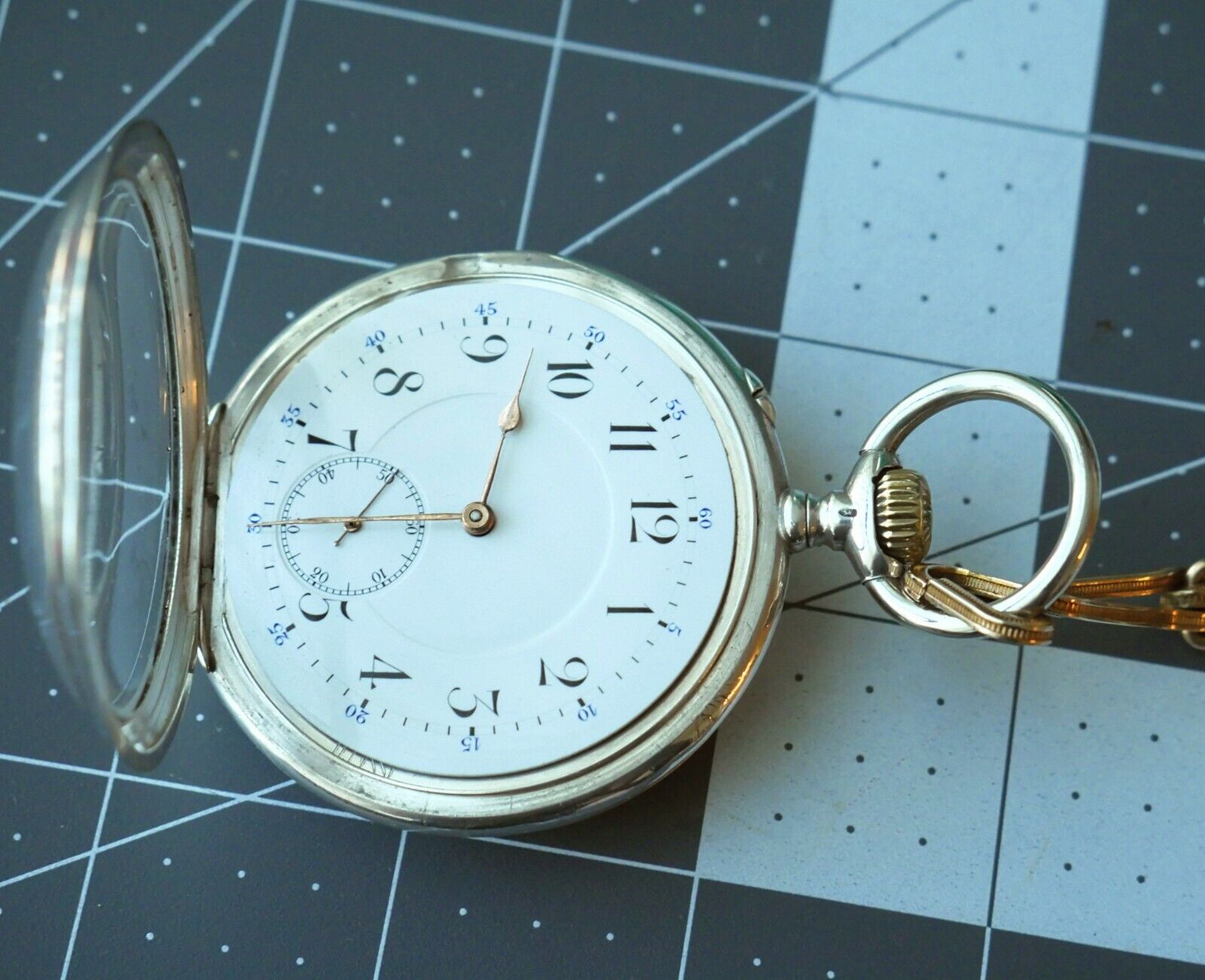 Vintage 1900's IWC International Watch Co. Schaffhausen Silver Antique Pocket...