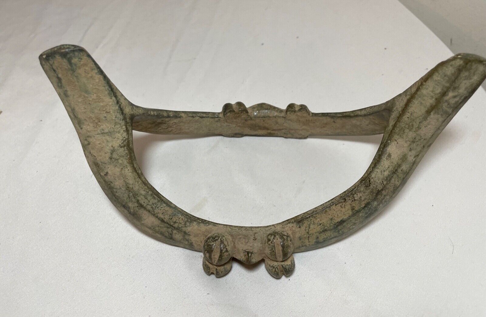 rare 1800's Antique West African Senufo Fußreife Bronze Currency Ankle Bracelet~