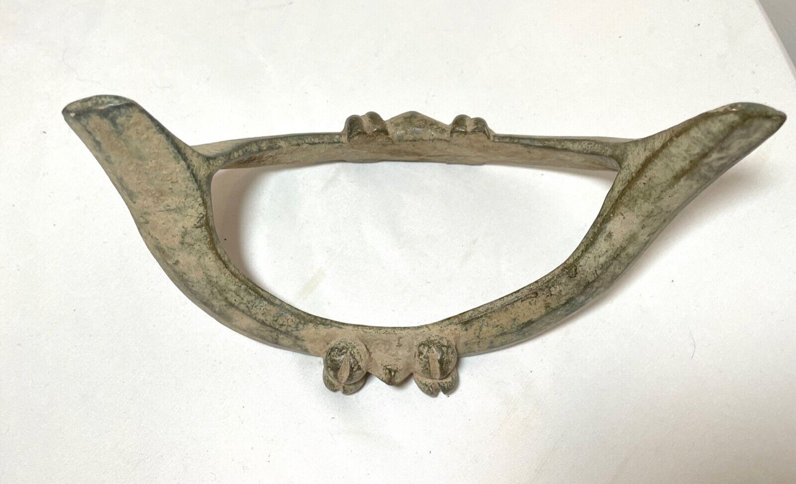 rare 1800's Antique West African Senufo Fußreife Bronze Currency Ankle Bracelet~