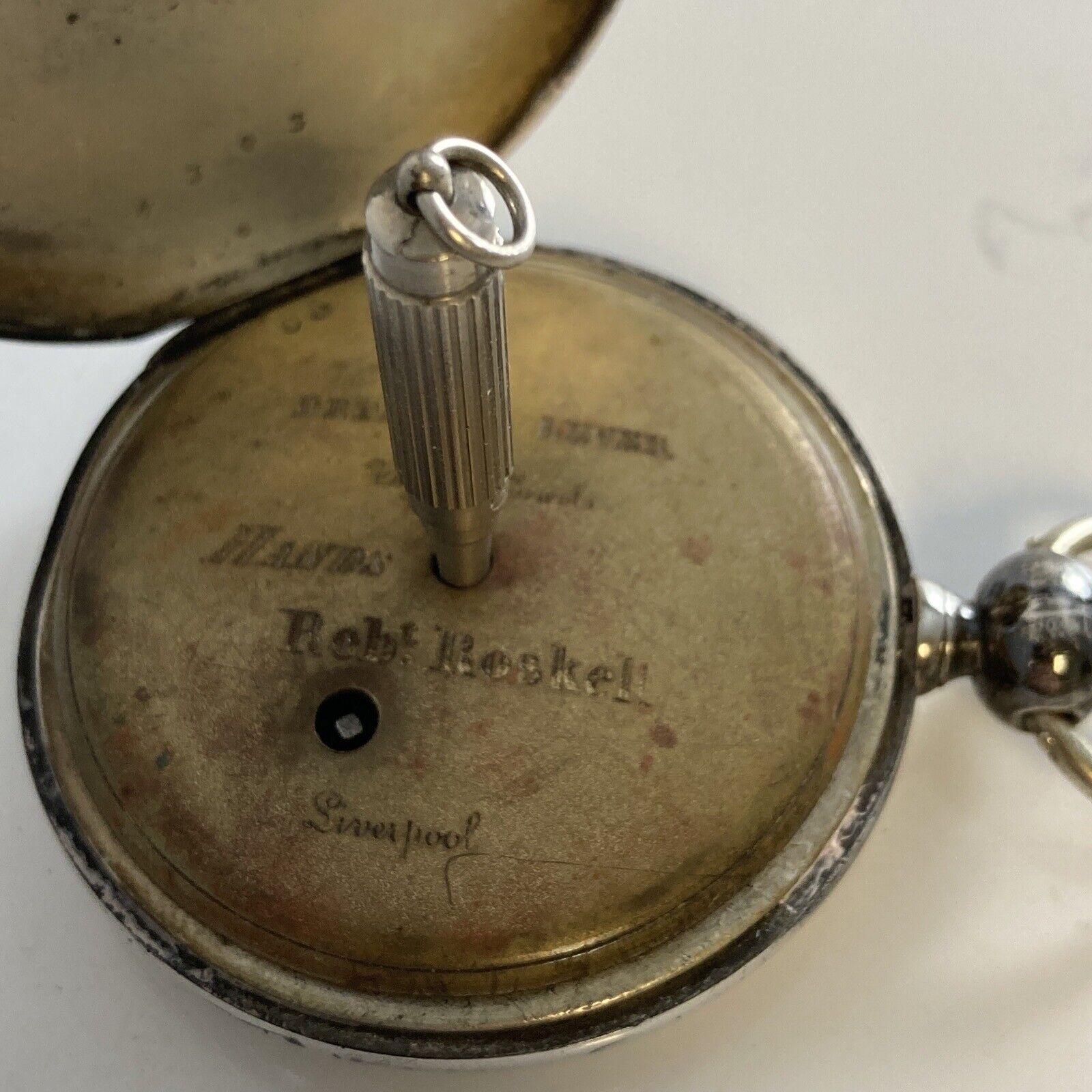 1800s “Robert Roskell Liverpool" 13 Jewels Detached Lever Key Wind Pocket Watch
