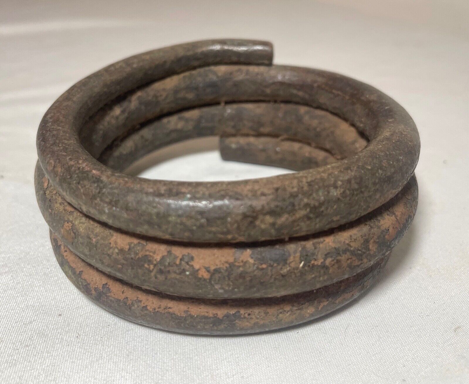 1800's Antique West African Baule Côte d'Ivoire Bronze Currency Bracelet Cuff