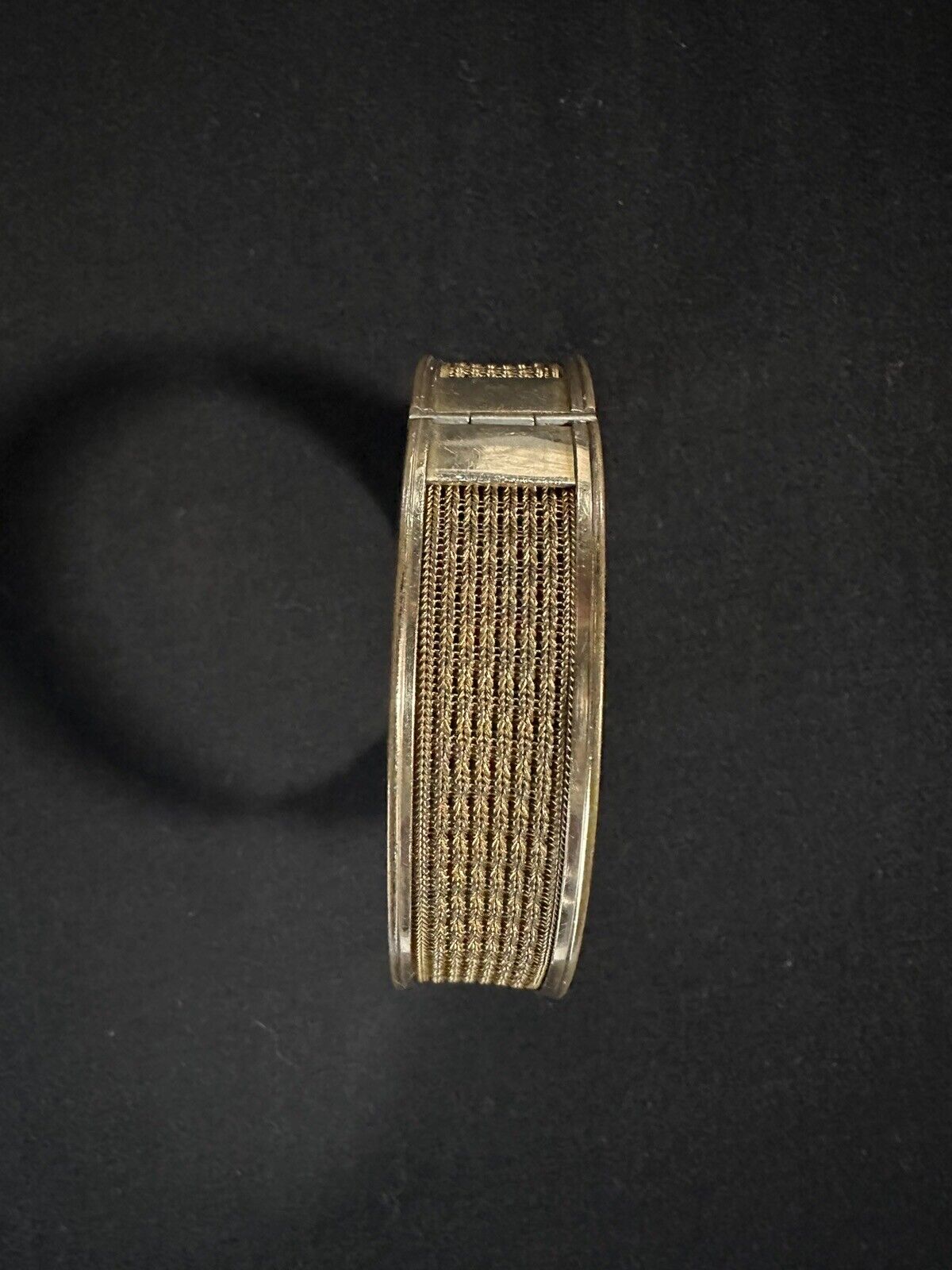 Intaglio Gold Filled ANTIQUE Victorian Rose 1800s warrior Bangle Bracelet
