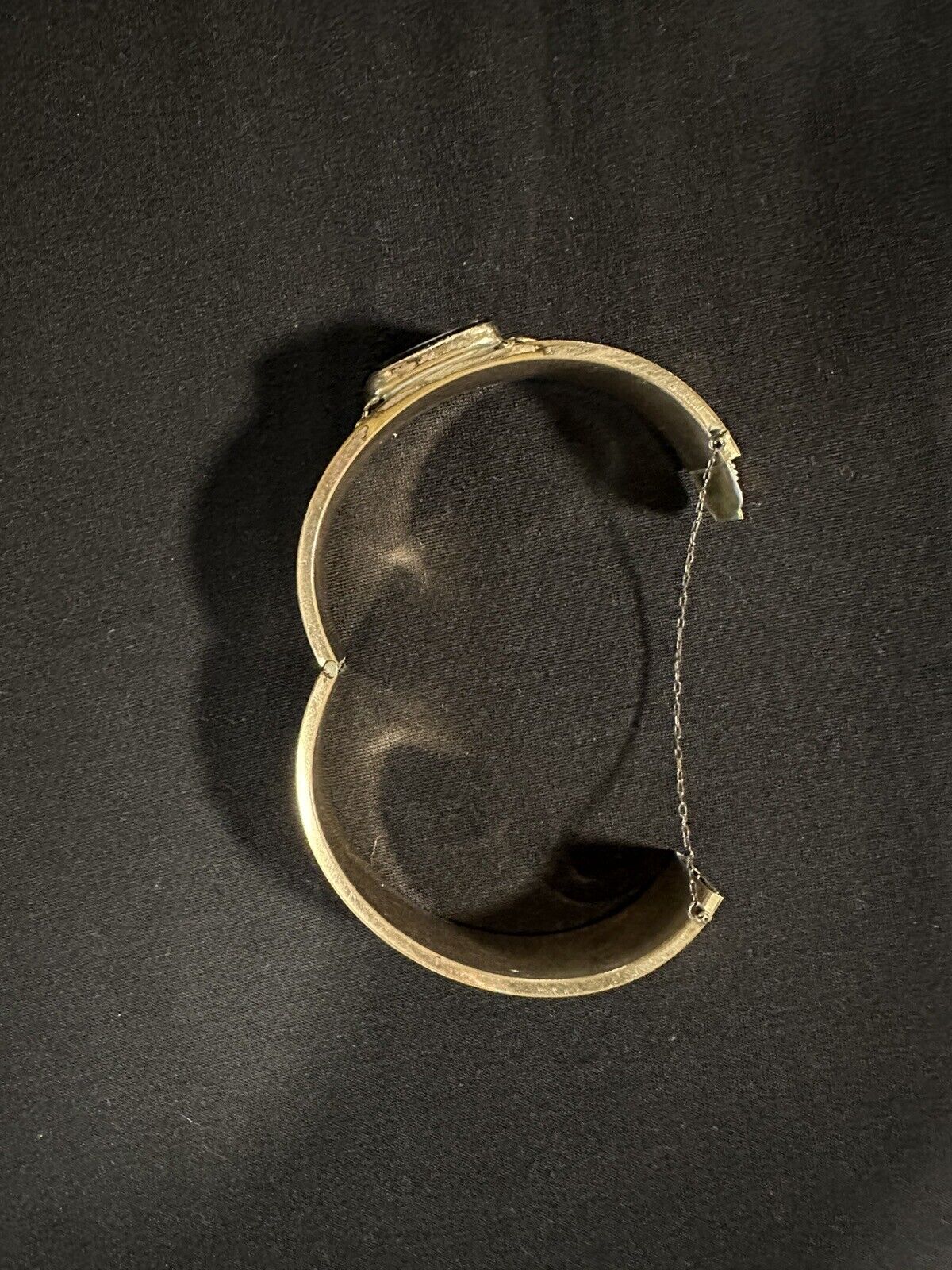 Intaglio Gold Filled ANTIQUE Victorian Rose 1800s warrior Bangle Bracelet