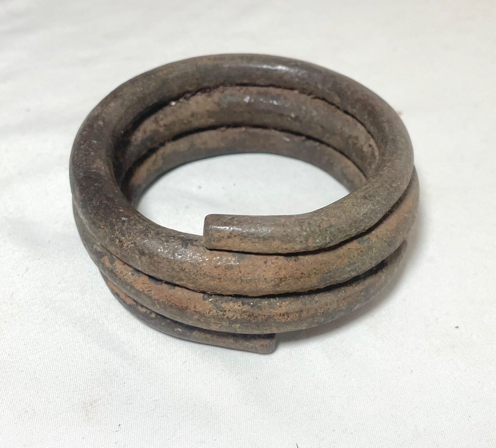 1800's Antique West African Baule Côte d'Ivoire Bronze Currency Bracelet Cuff
