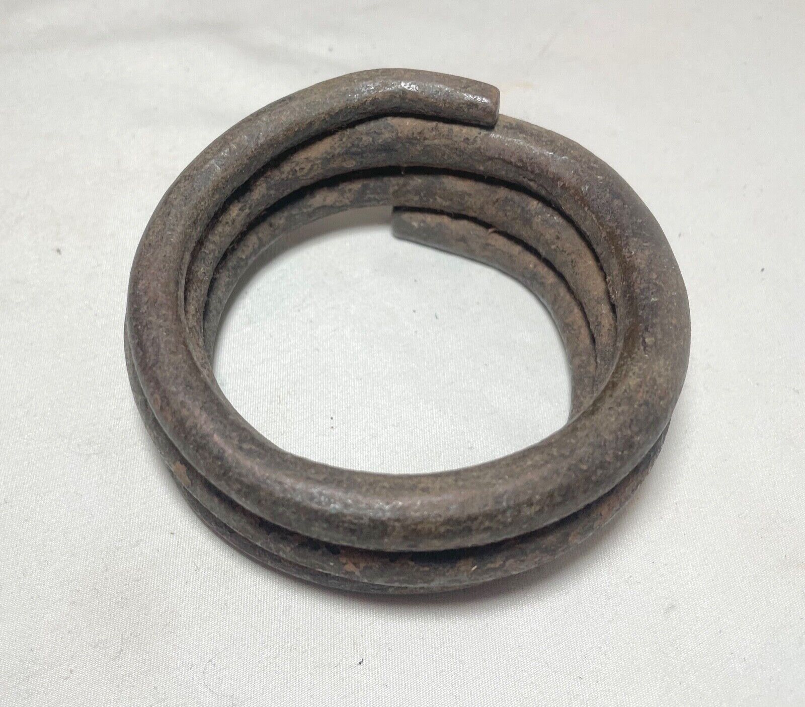 1800's Antique West African Baule Côte d'Ivoire Bronze Currency Bracelet Cuff
