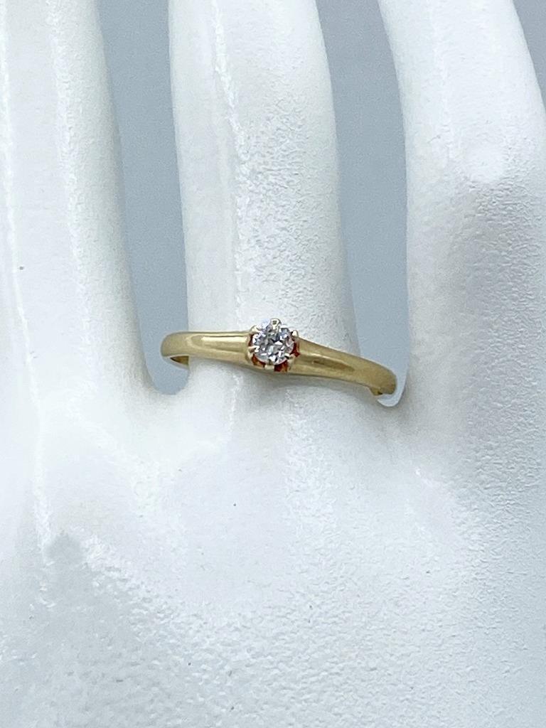 Antique 1900s Victorian European-Cut .10 pt Diamond Engagement Ring Sz 8