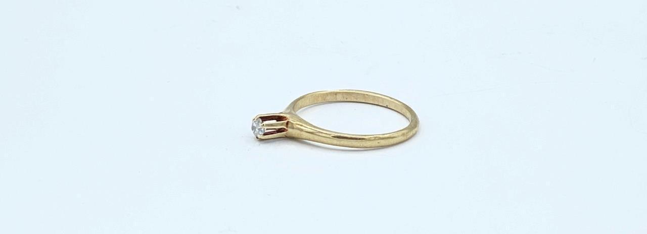 Antique 1900s Victorian European-Cut .10 pt Diamond Engagement Ring Sz 8