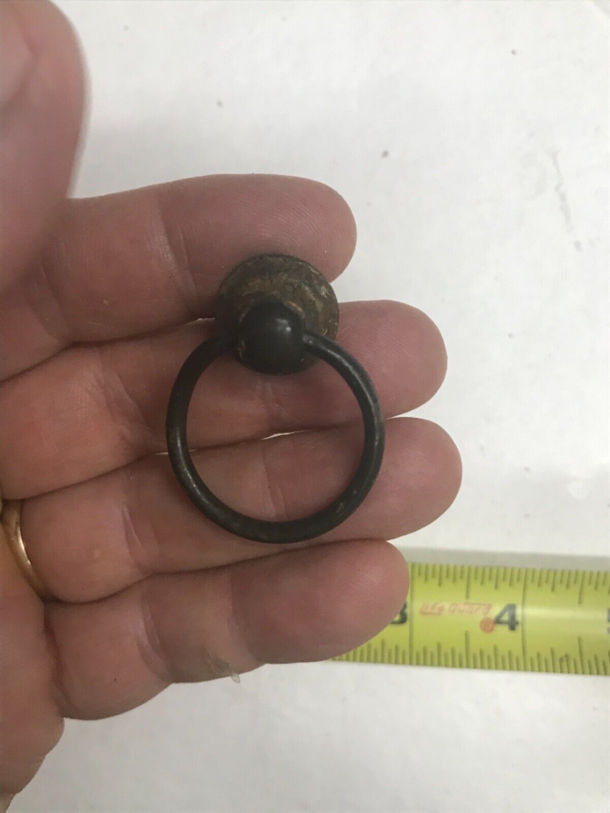 RARE 18th Century CHIPPENDALE Period Original DROP RING PULL EARLY AMERICANA!