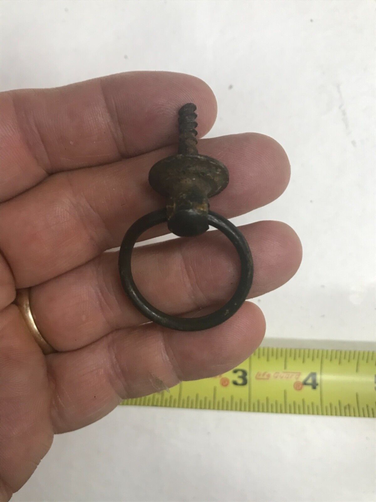 RARE 18th Century CHIPPENDALE  Period Original DROP RING PULL EARLY  AMERICANA!