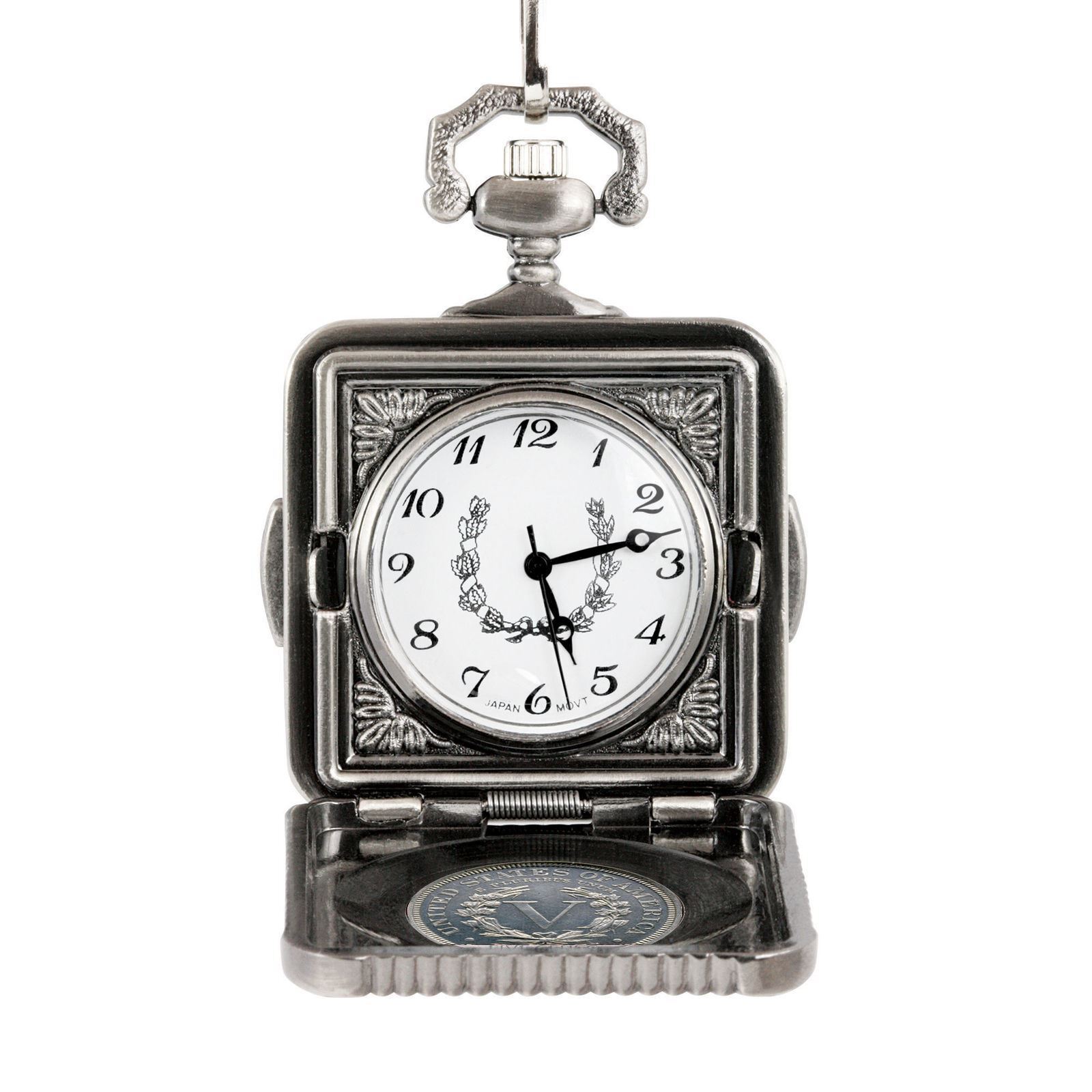 NEW American Coin Treasures 1800's Liberty Nickel Coin Pocket Watch 13896