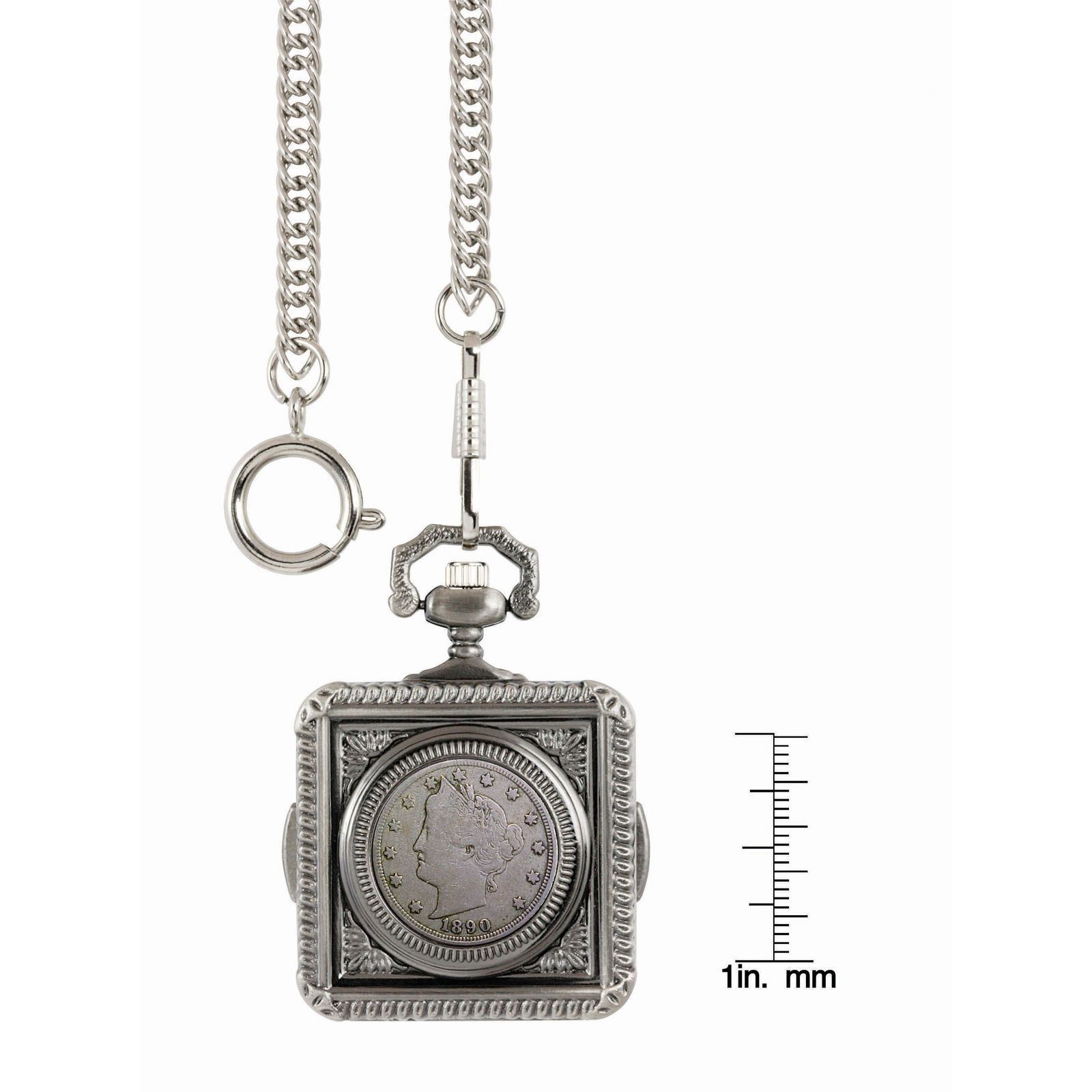 NEW American Coin Treasures 1800's Liberty Nickel Coin Pocket Watch 13896