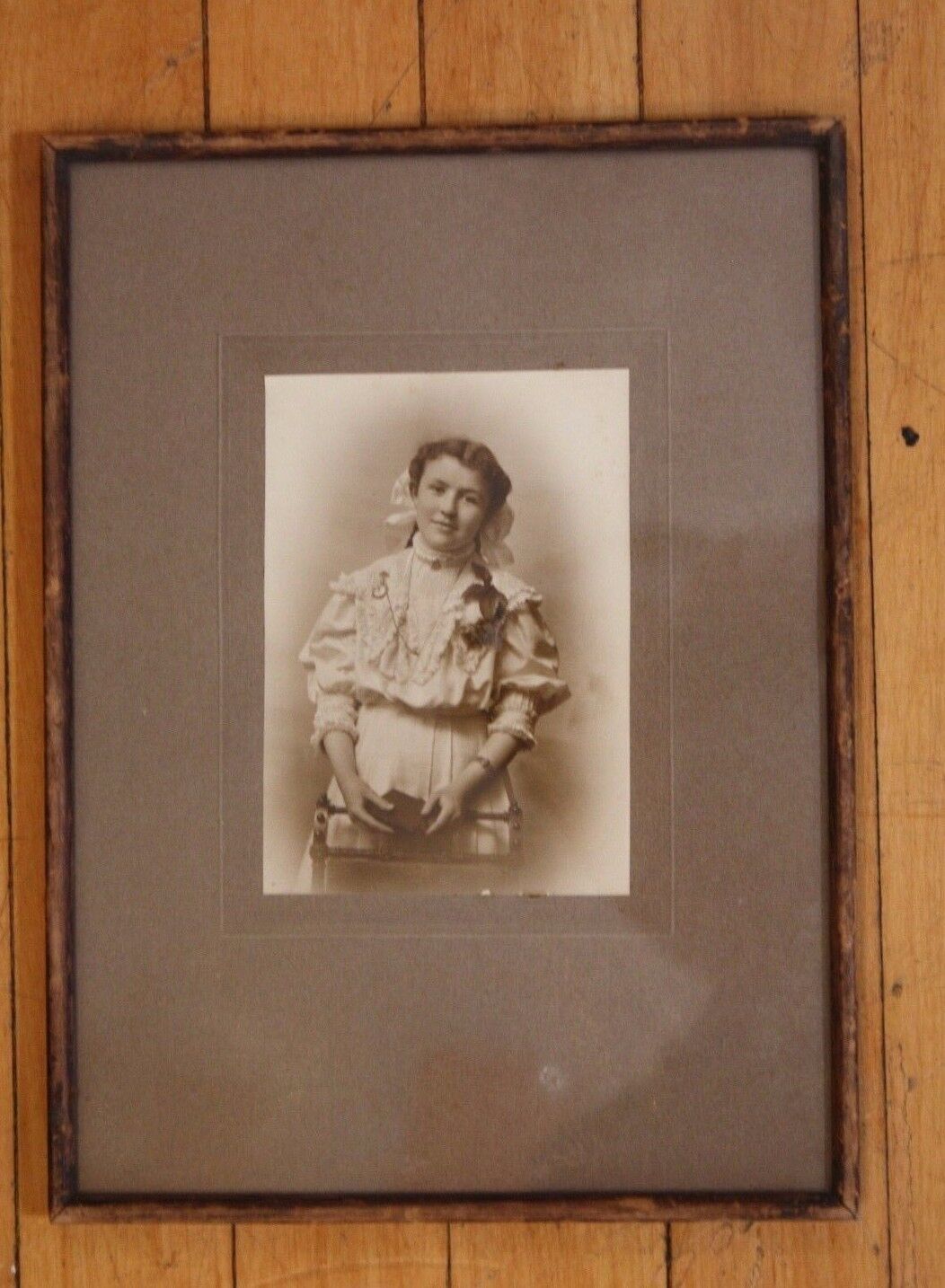 Vtg Antique 1800s Portrait Photo Girl Bible Gold Watch Confirmation Graduation