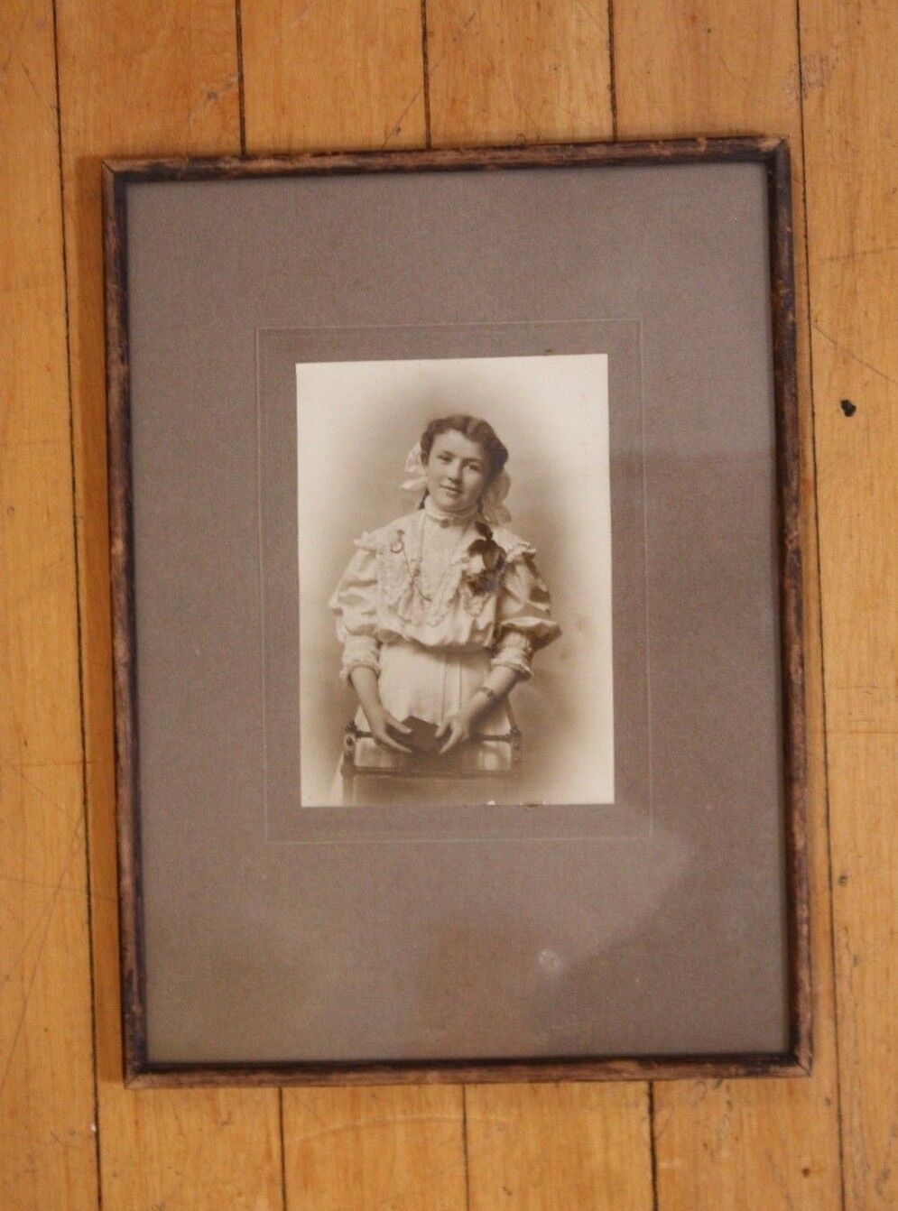 Vtg Antique 1800s Portrait Photo Girl Bible Gold Watch Confirmation Graduation